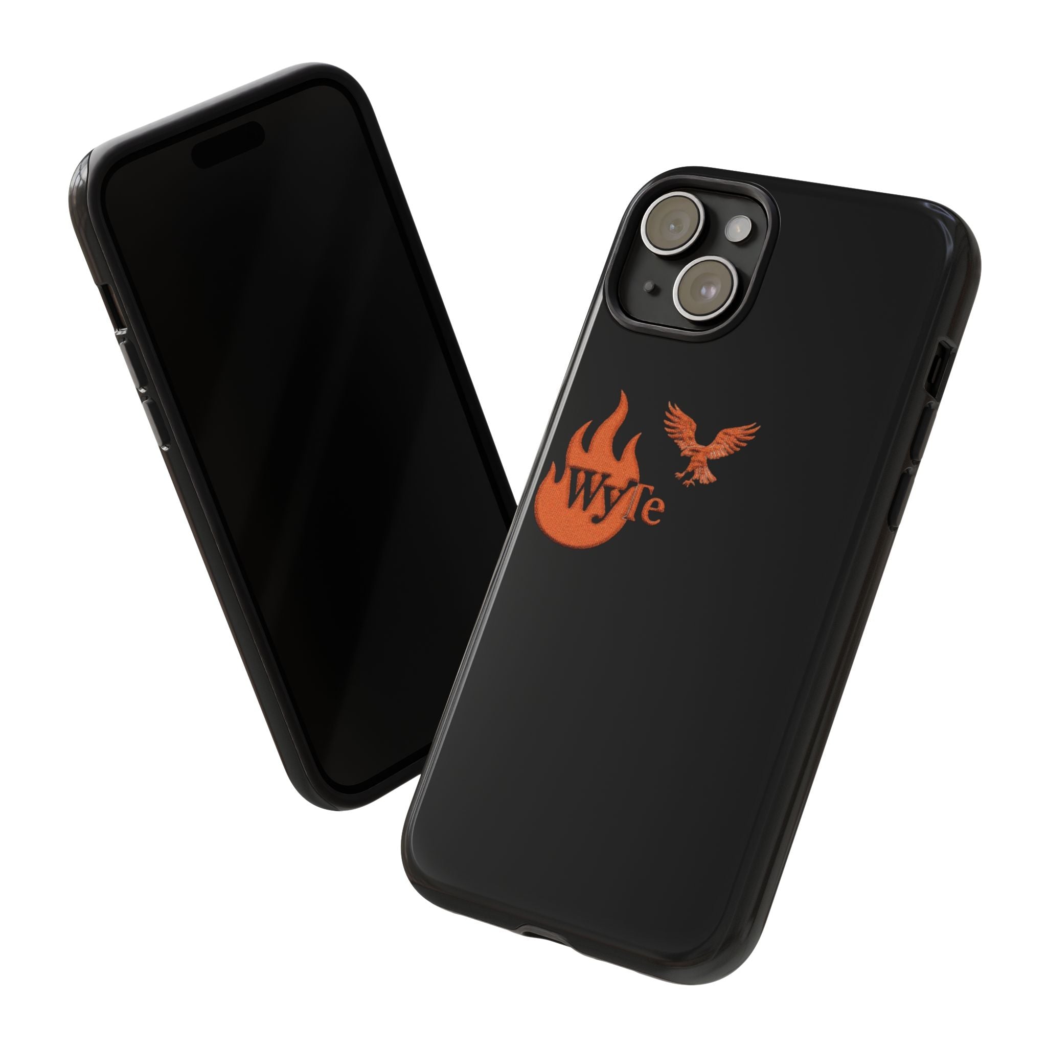 Iphone Case - Orange WyTe Flame & Eagle Logo Protective Cover Feuer/Adler/Handy Hülle