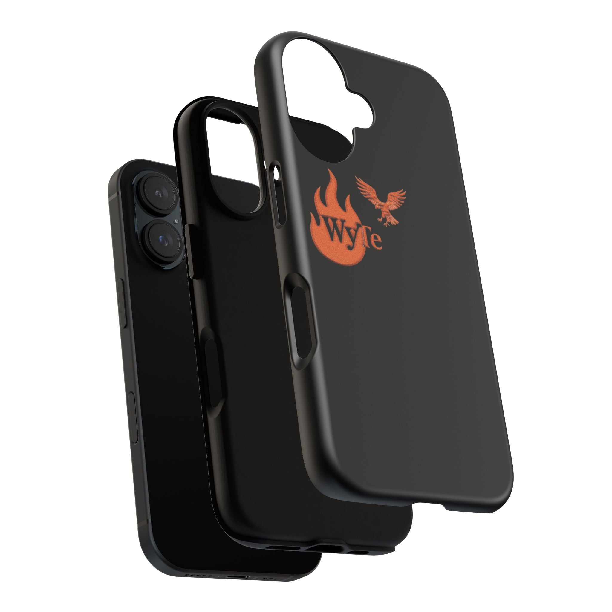 Iphone Case - Orange WyTe Flame & Eagle Logo Protective Cover Feuer/Adler/Handy Hülle