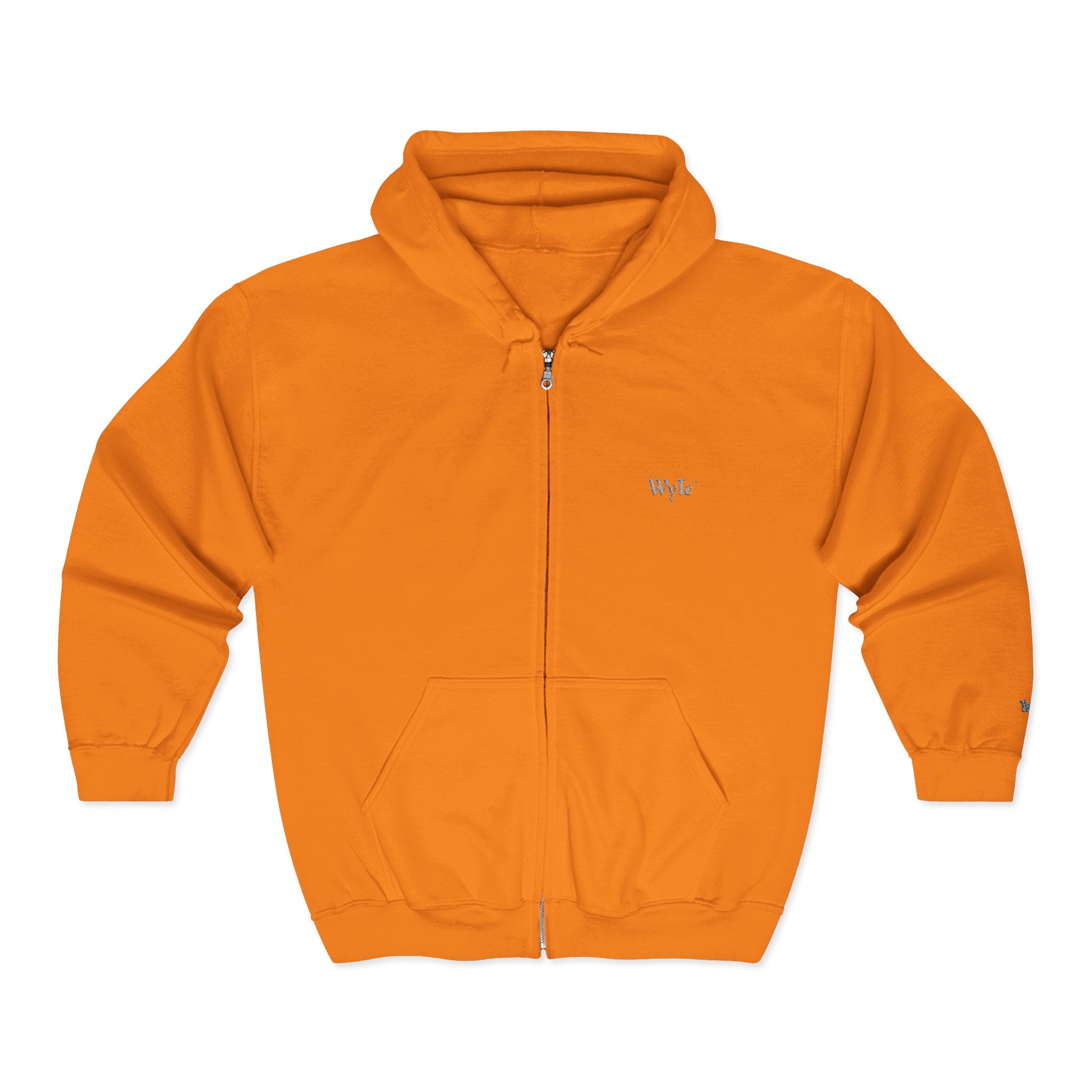 WyTe` Yuno` Classic Full-Zip Hoodie — Minimal Embroidered ' Chest Sweatshirt