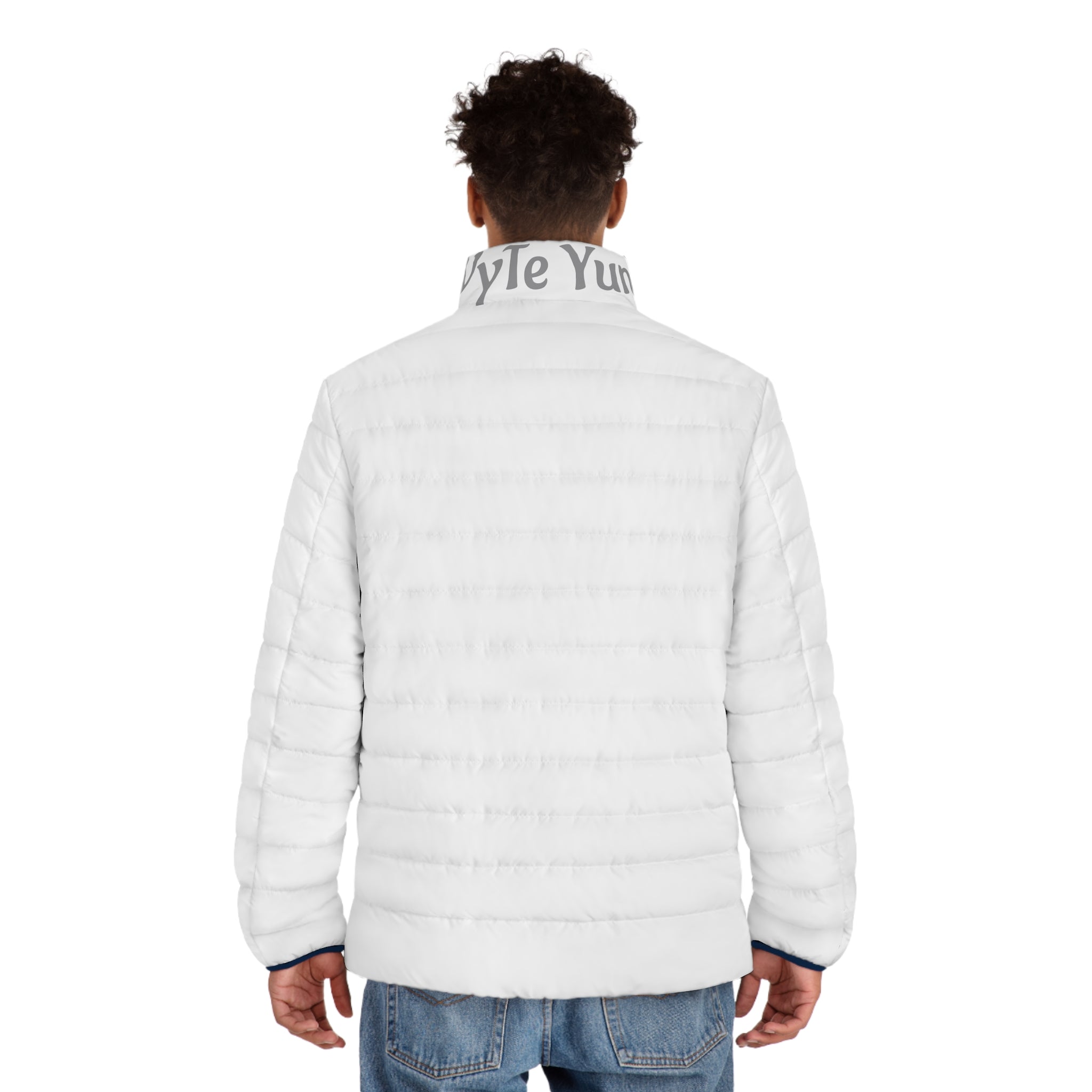 Men's White Quilted Puffer Jacket — Lightweight Insulated Outerwear