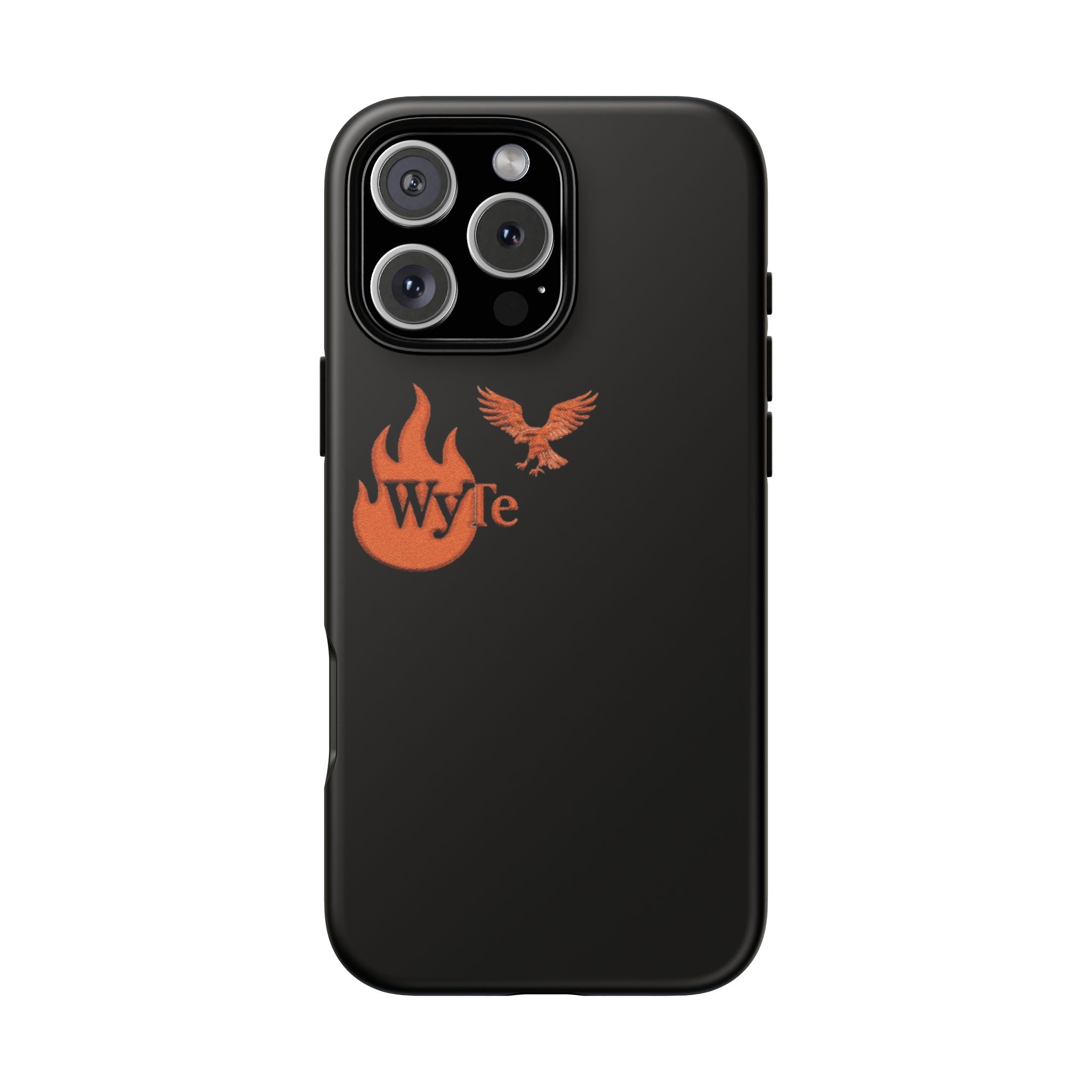Iphone Case - Orange WyTe Flame & Eagle Logo Protective Cover Feuer/Adler/Handy Hülle