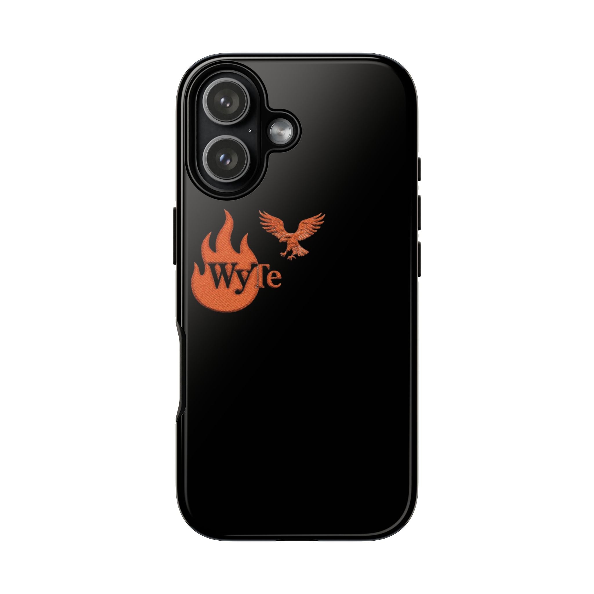 Iphone Case - Orange WyTe Flame & Eagle Logo Protective Cover Feuer/Adler/Handy Hülle