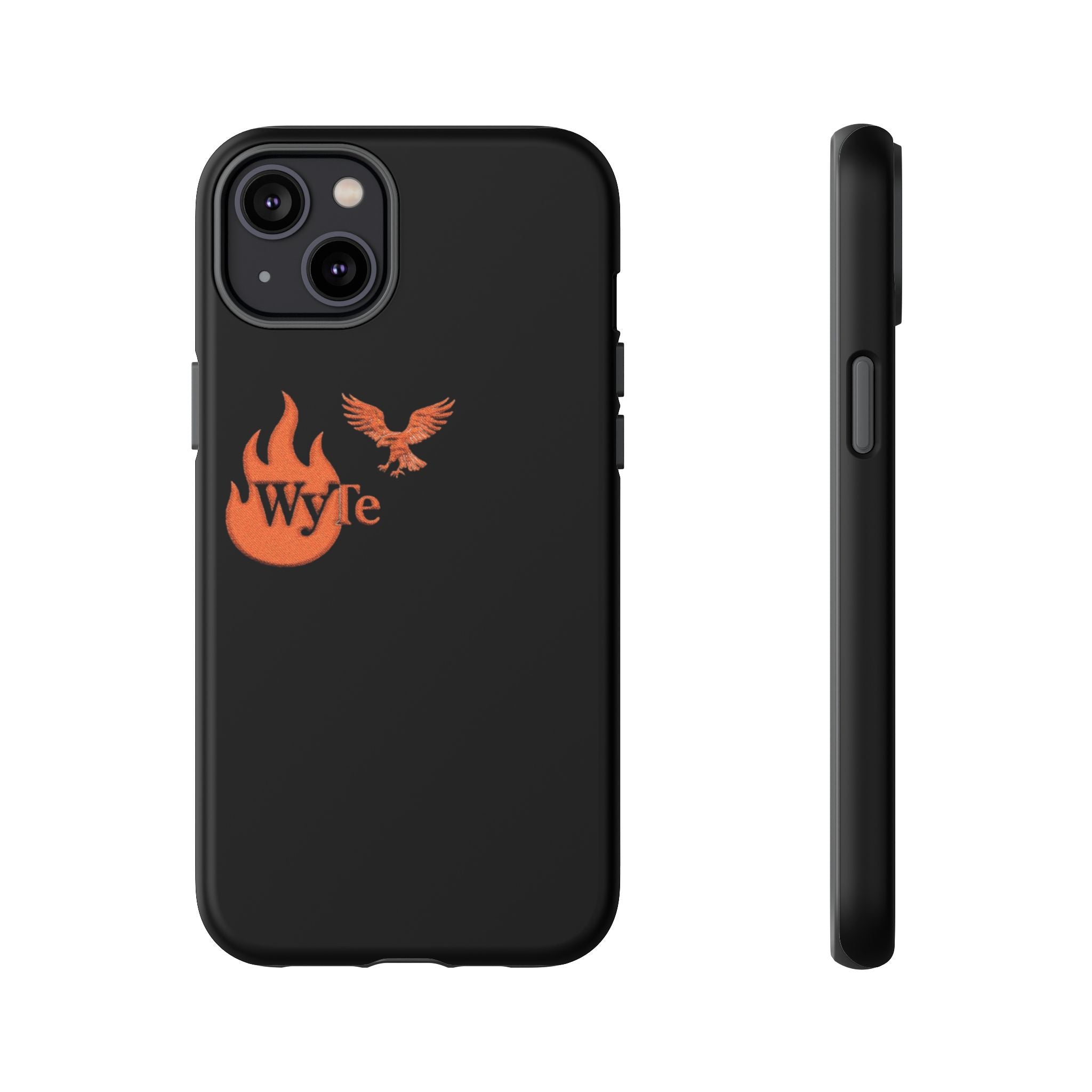 Iphone Case - Orange WyTe Flame & Eagle Logo Protective Cover Feuer/Adler/Handy Hülle