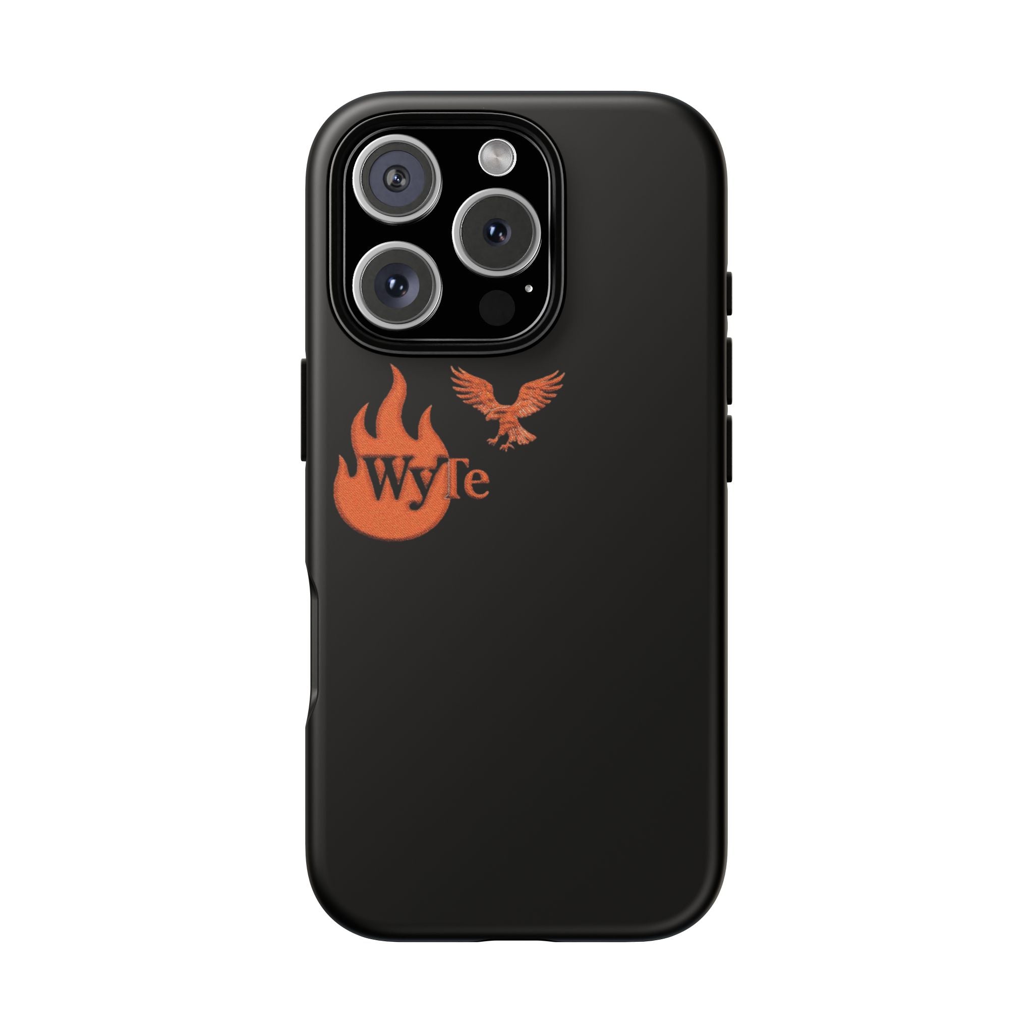 Iphone Case - Orange WyTe Flame & Eagle Logo Protective Cover Feuer/Adler/Handy Hülle