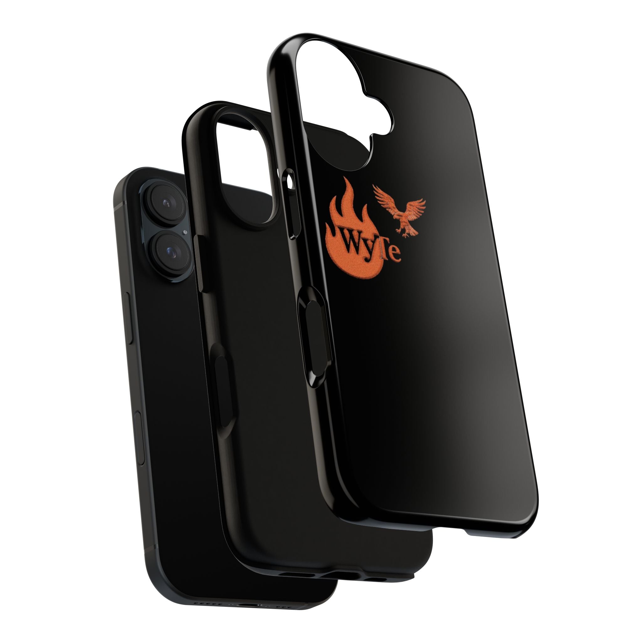 Iphone Case - Orange WyTe Flame & Eagle Logo Protective Cover Feuer/Adler/Handy Hülle
