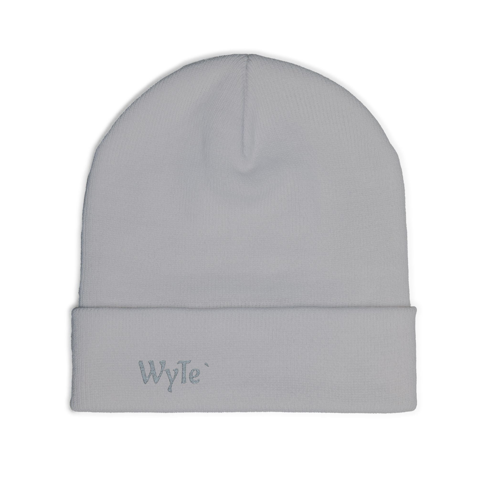 Embroidered 'WyTe' Knit Beanie – Cozy Winter Hat