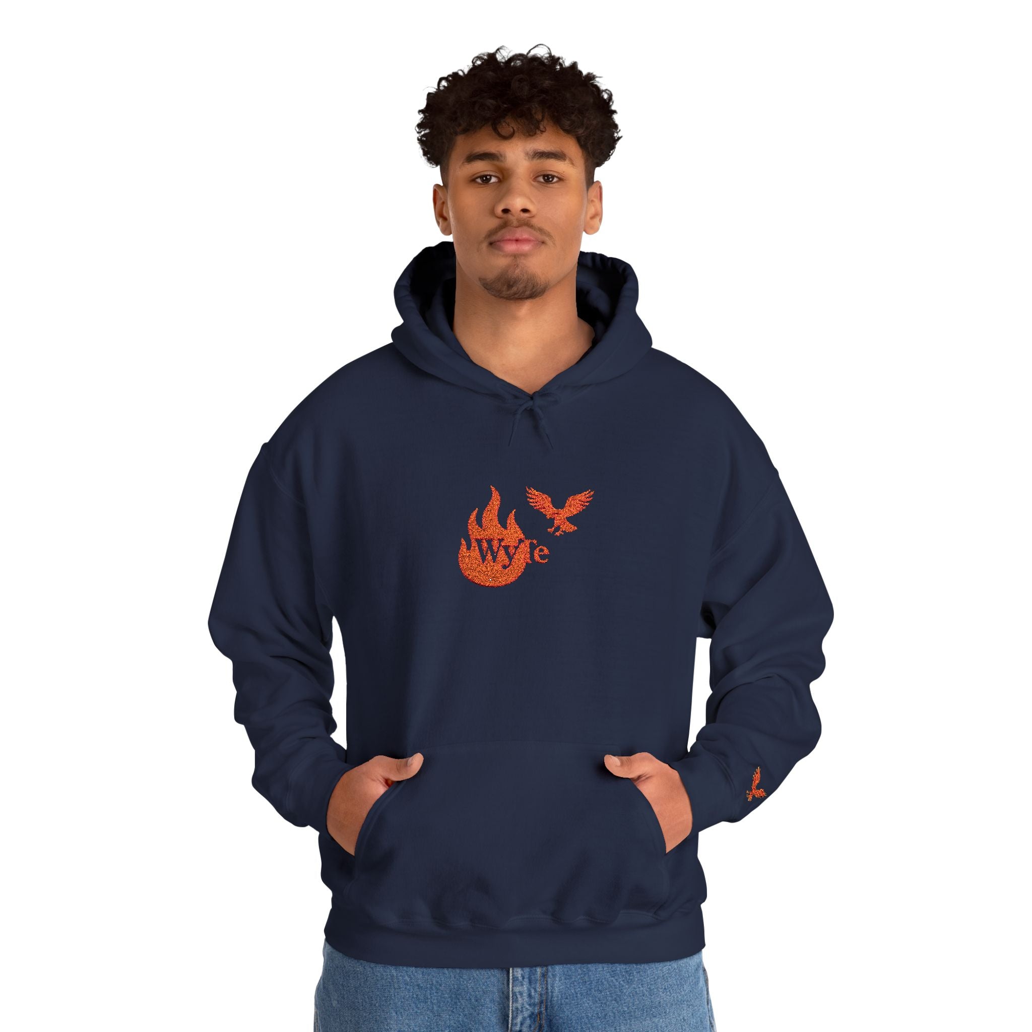 Hoodie - Wyte Flame & Eagle Pullover kaputzen Pullover