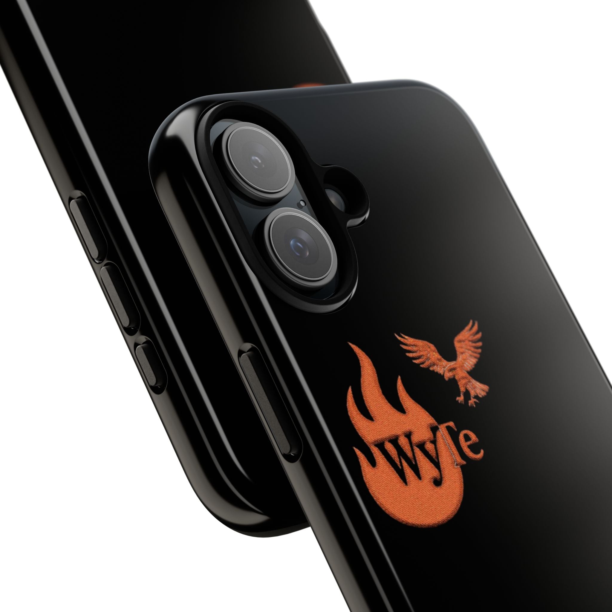 Iphone Case - Orange WyTe Flame & Eagle Logo Protective Cover Feuer/Adler/Handy Hülle