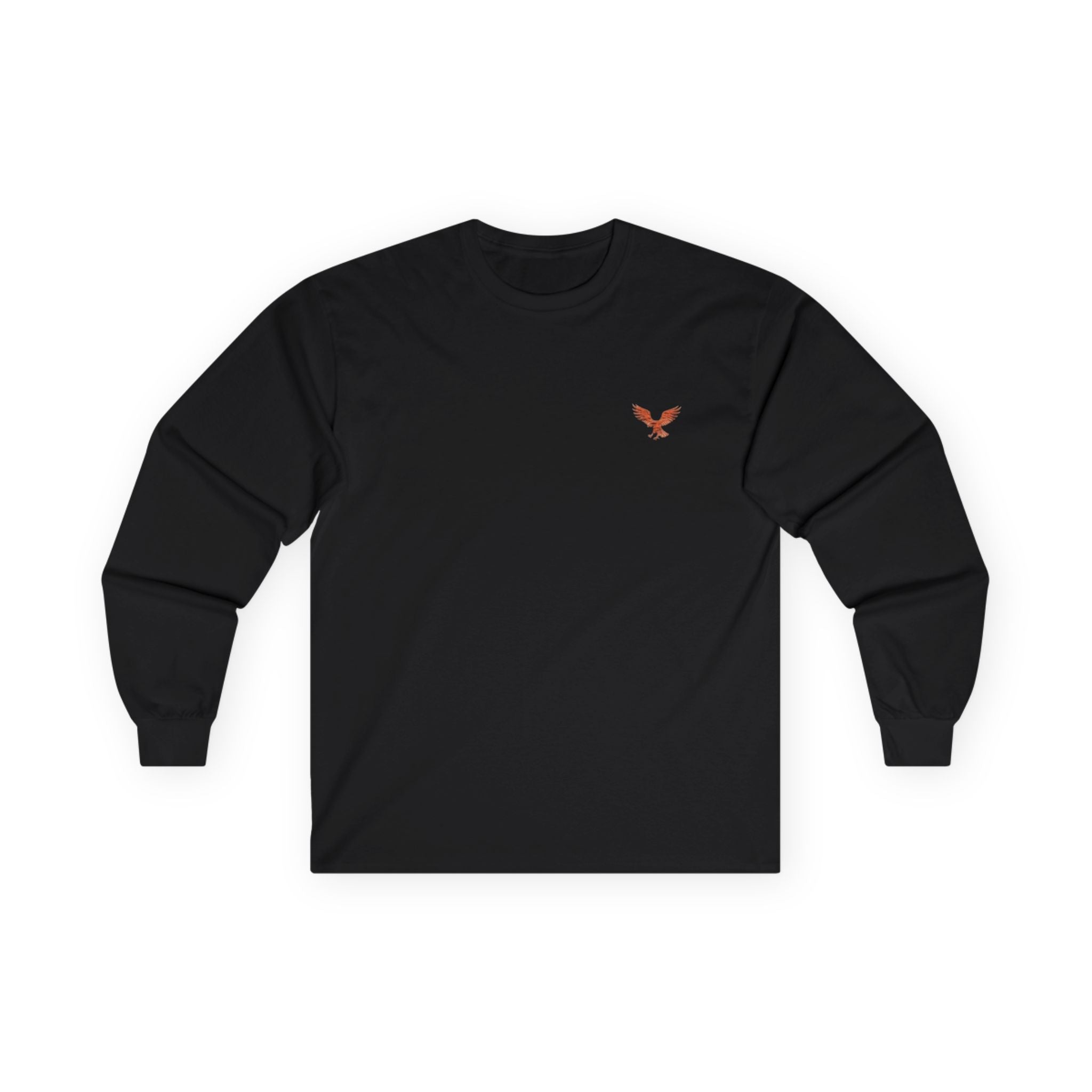 WyTe Flame & Eagle Long Sleeve Tee — Retro Orange Fire Logo Shirt/Pullover/Langarm/Winter