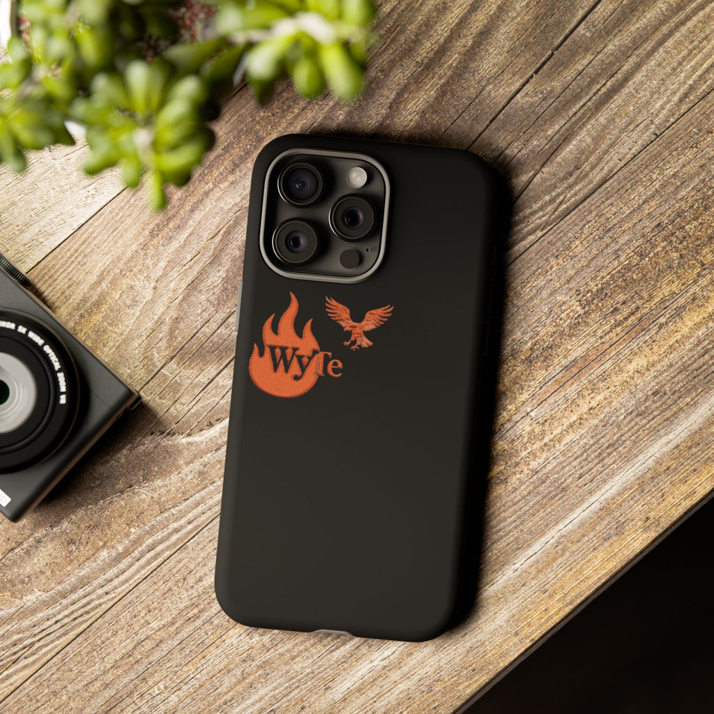 Iphone Case - Orange WyTe Flame & Eagle Logo Protective Cover Feuer/Adler/Handy Hülle
