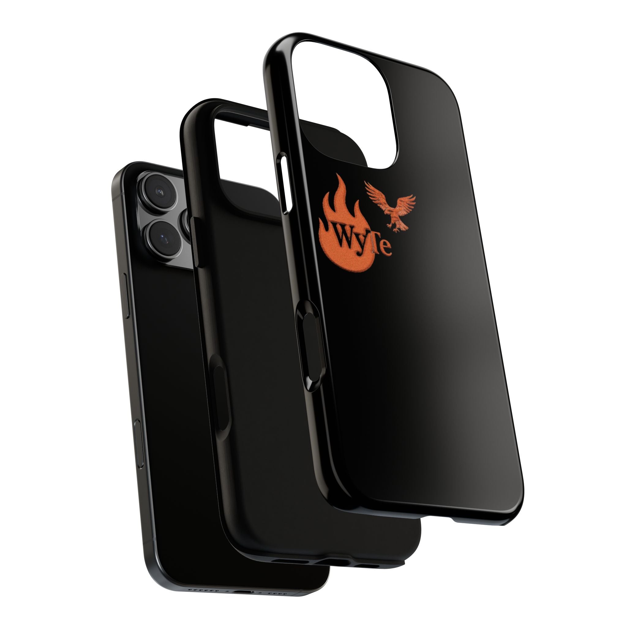 Iphone Case - Orange WyTe Flame & Eagle Logo Protective Cover Feuer/Adler/Handy Hülle