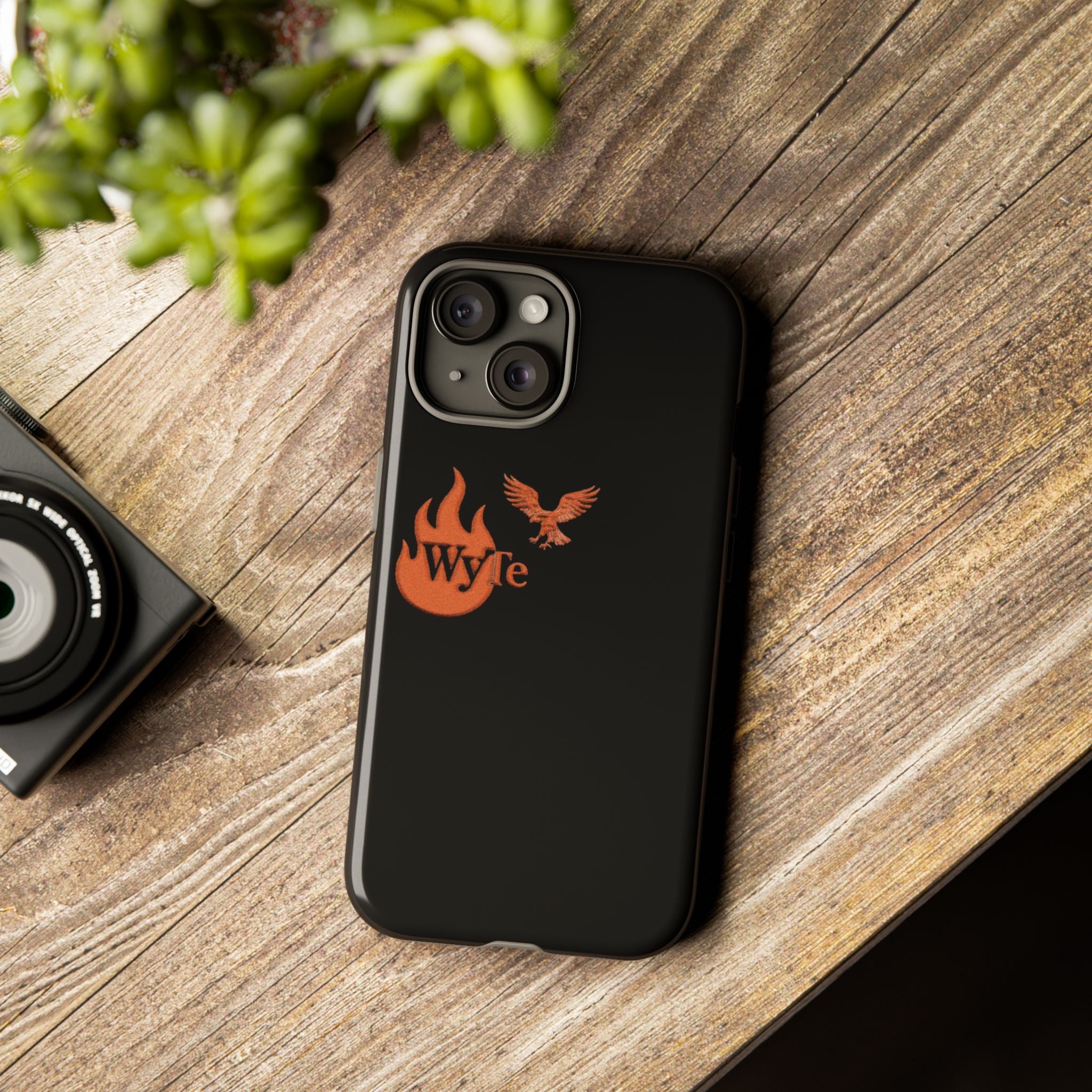 Iphone Case - Orange WyTe Flame & Eagle Logo Protective Cover Feuer/Adler/Handy Hülle