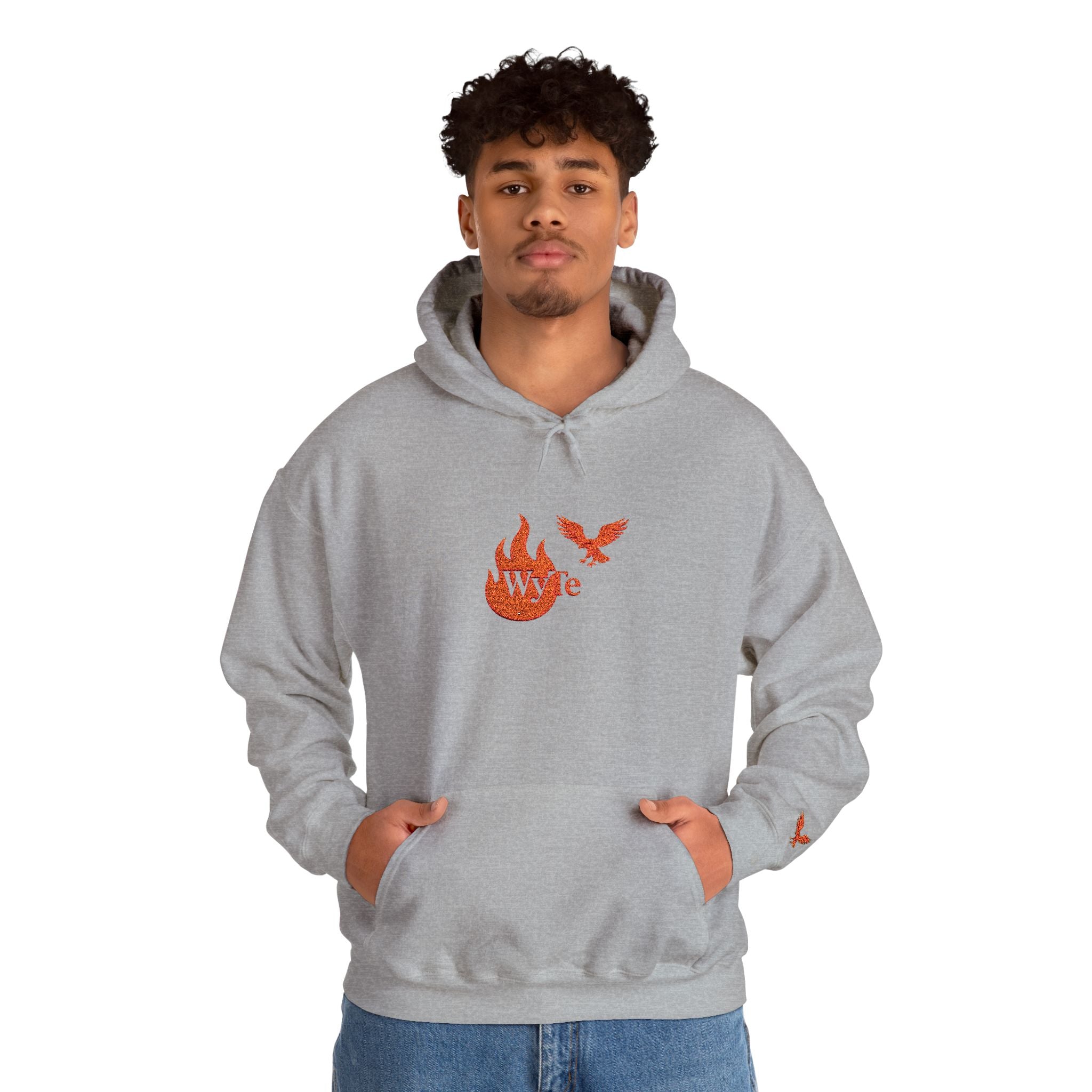 Hoodie - Wyte Flame & Eagle Pullover kaputzen Pullover