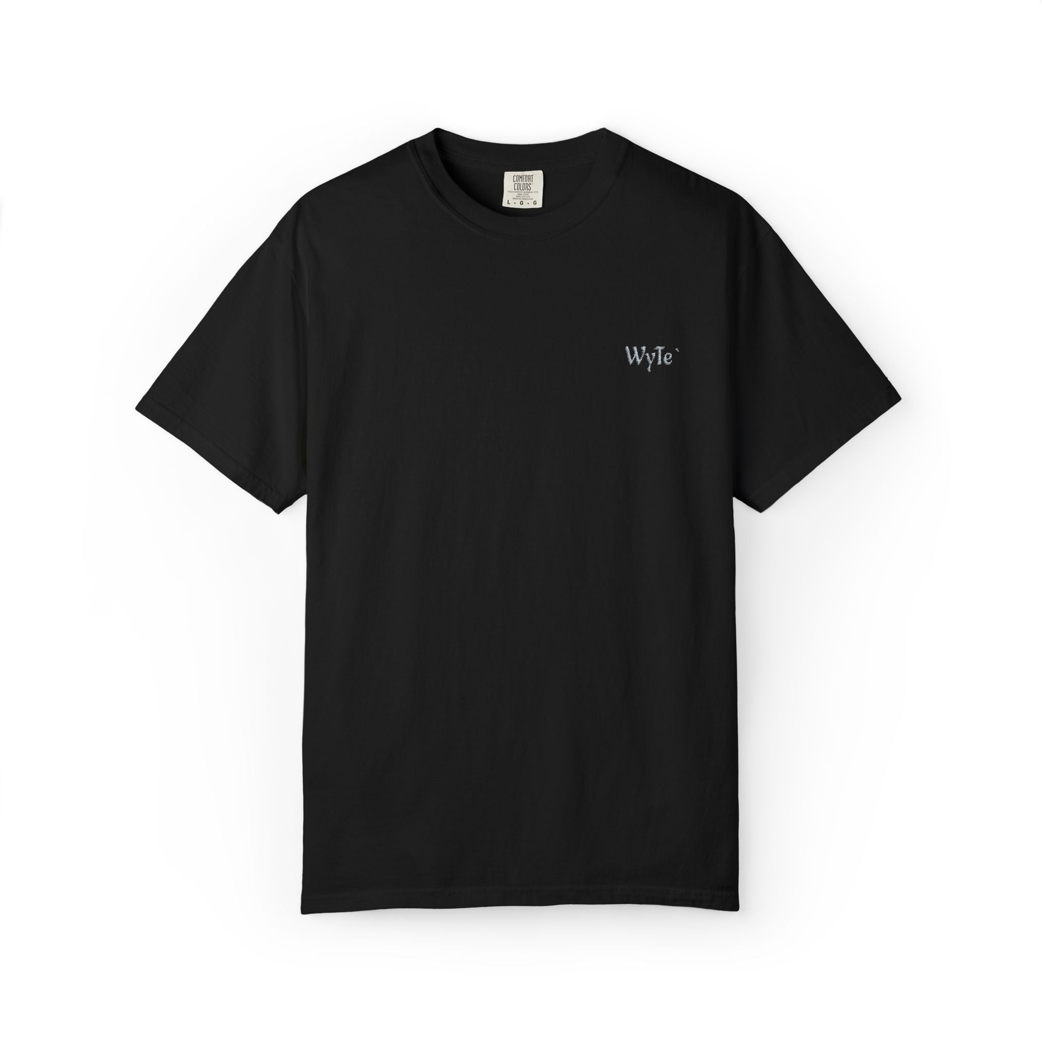 Minimal WyTe` Tee with Small Chest Script Logo — Casual Everyday T-Shirt
