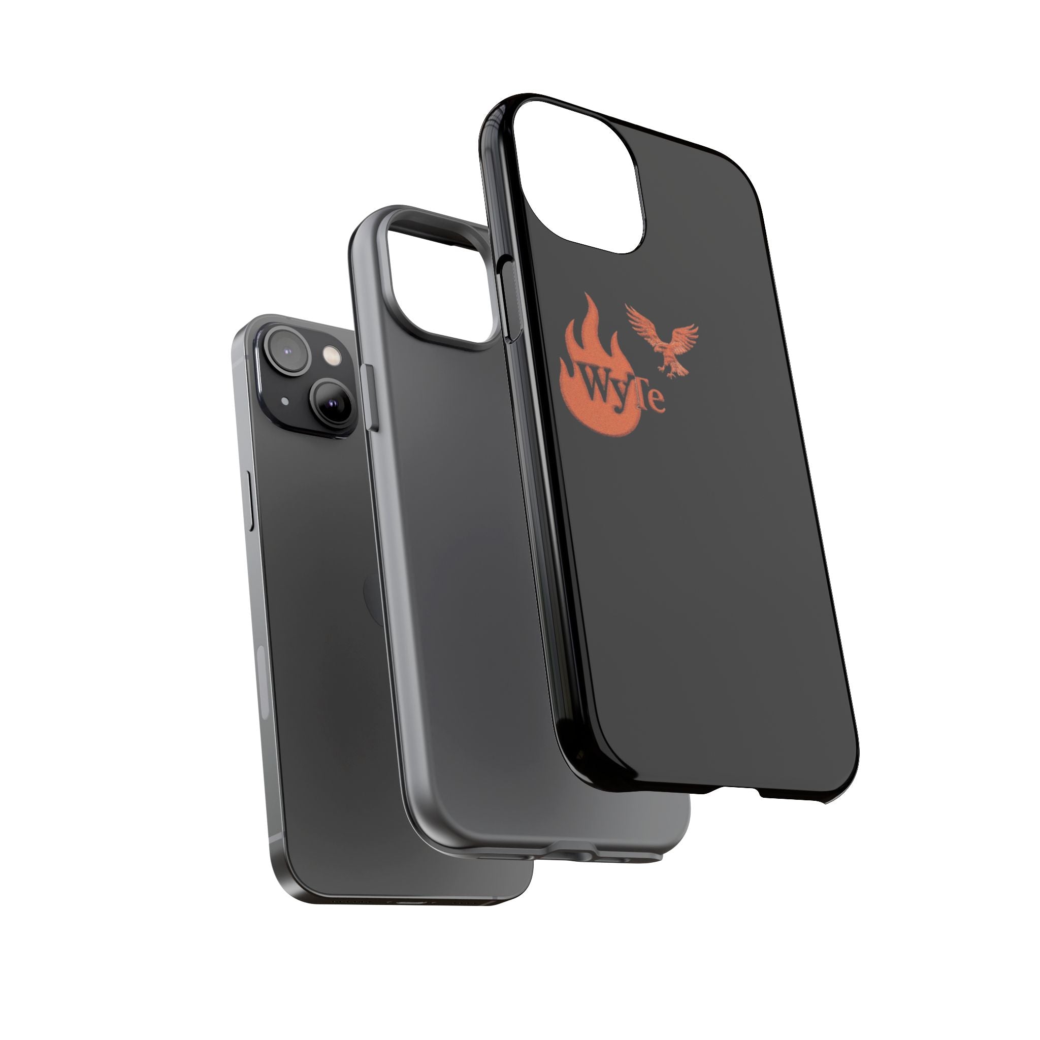 Iphone Case - Orange WyTe Flame & Eagle Logo Protective Cover Feuer/Adler/Handy Hülle
