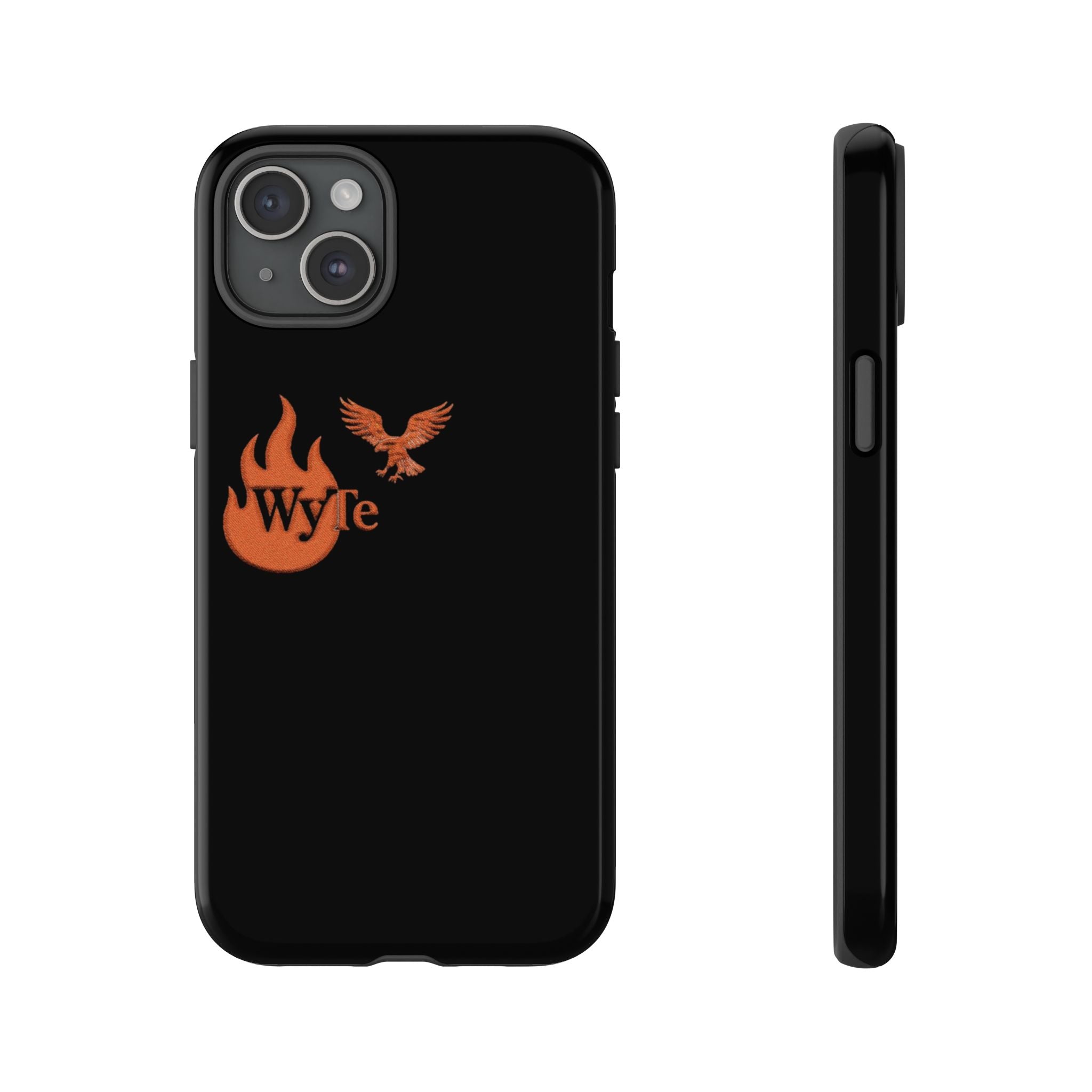 Iphone Case - Orange WyTe Flame & Eagle Logo Protective Cover Feuer/Adler/Handy Hülle