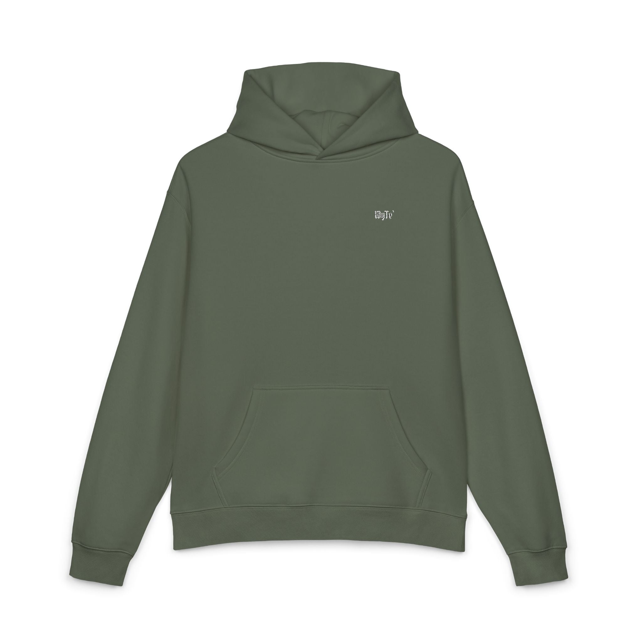 WyTe` Minimal Relaxed Hoodie – Cozy Brown Pullover Chest Logo