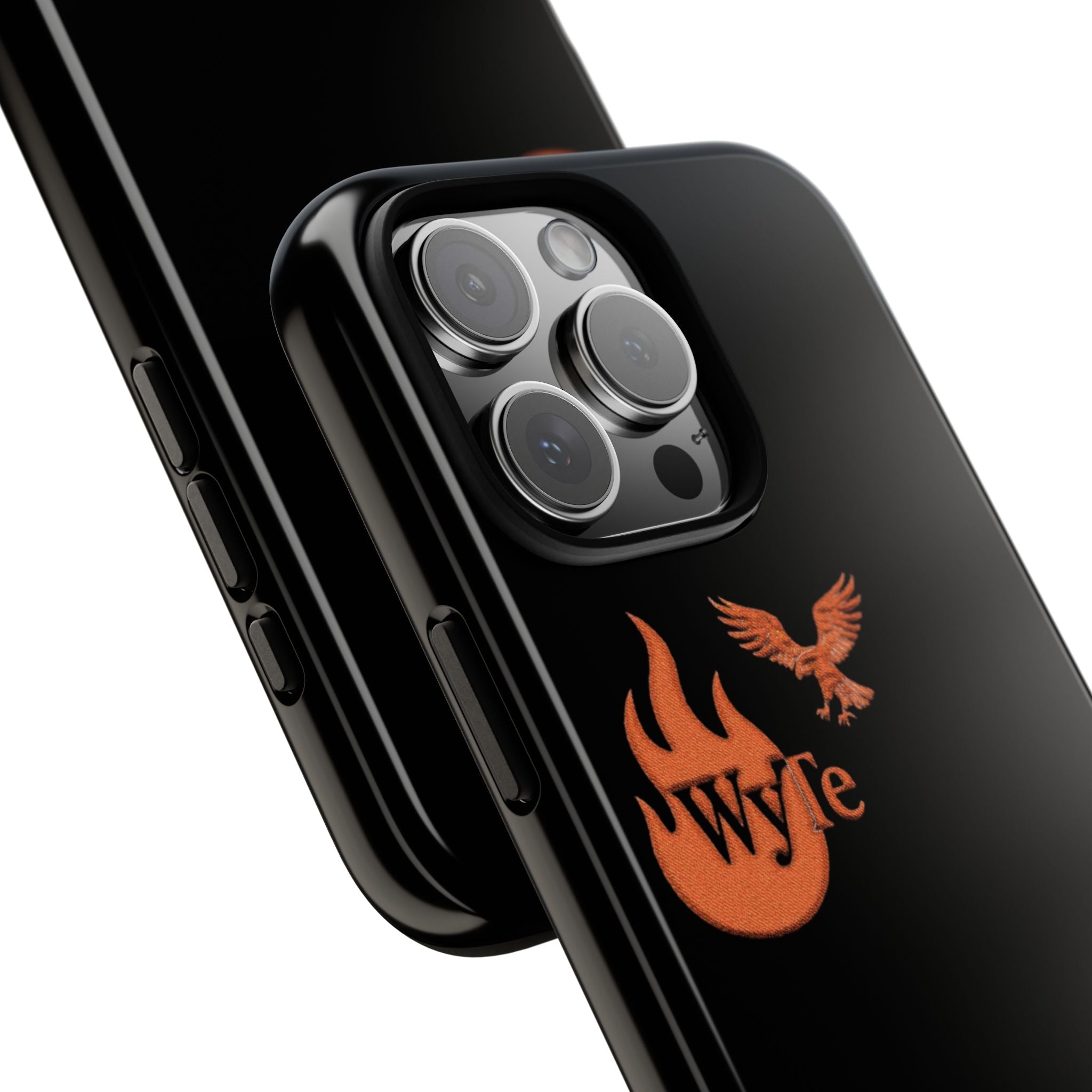 Iphone Case - Orange WyTe Flame & Eagle Logo Protective Cover Feuer/Adler/Handy Hülle