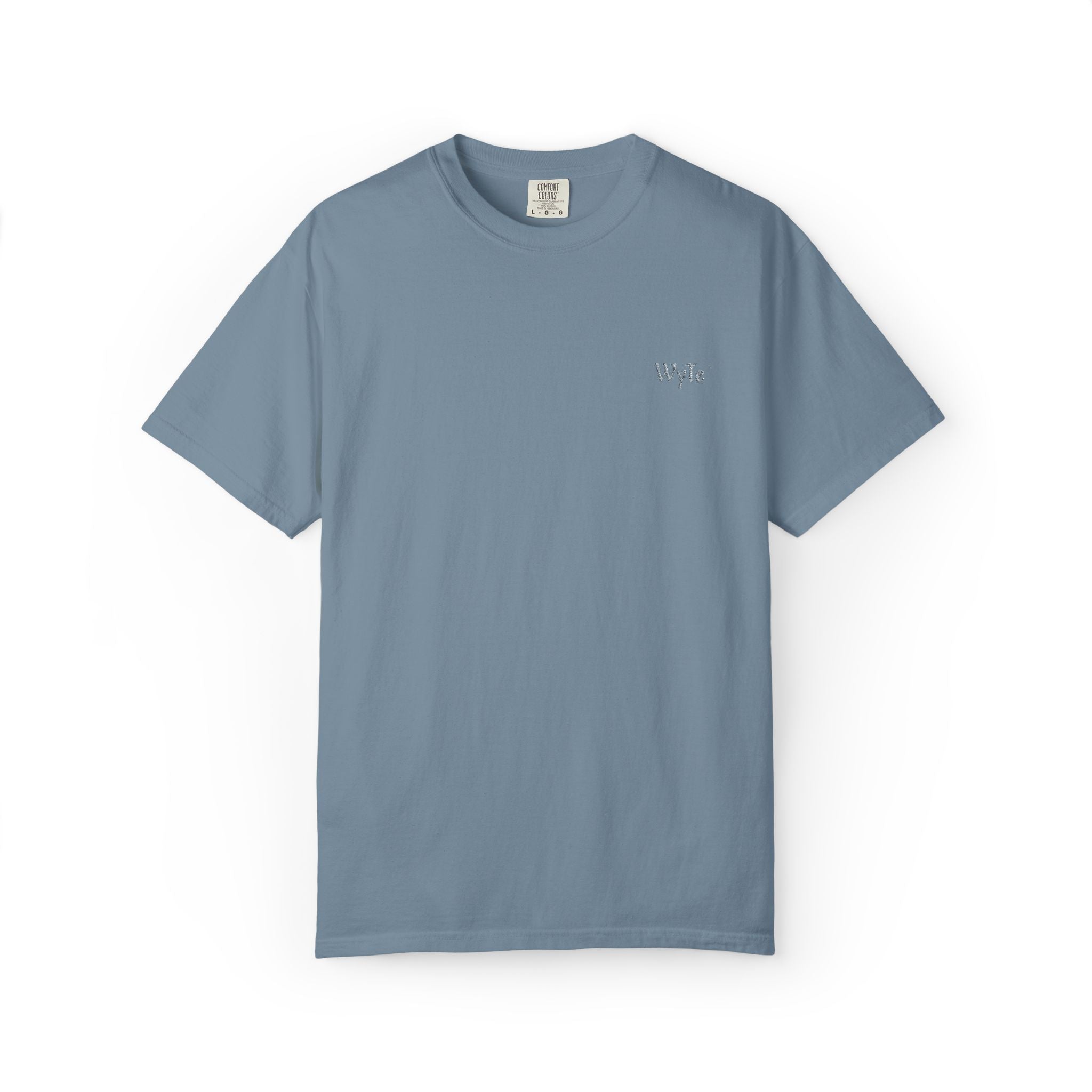 Minimal WyTe` Tee with Small Chest Script Logo — Casual Everyday T-Shirt