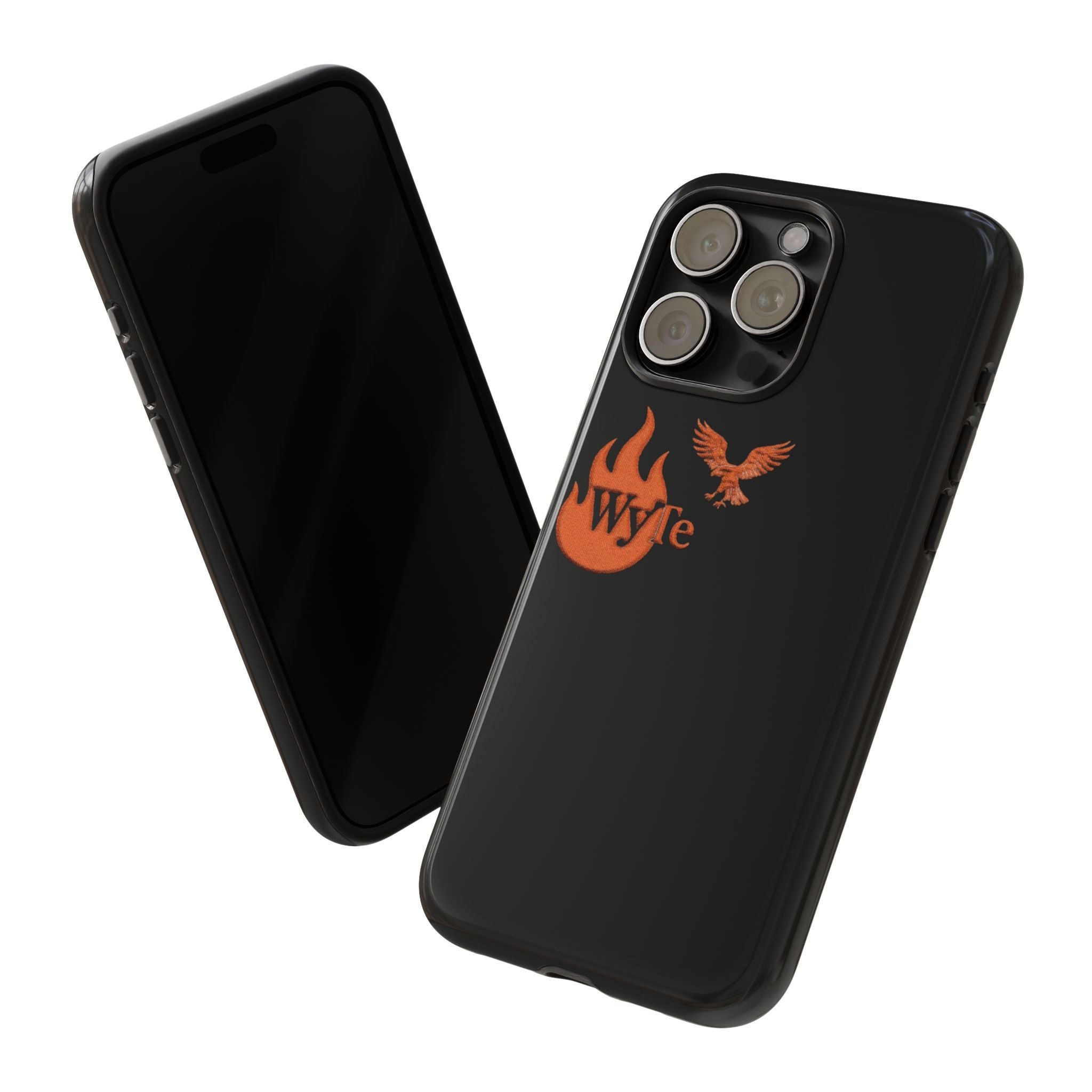 Iphone Case - Orange WyTe Flame & Eagle Logo Protective Cover Feuer/Adler/Handy Hülle