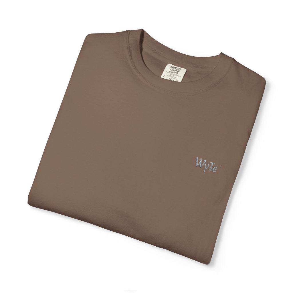Minimal WyTe` Tee with Small Chest Script Logo — Casual Everyday T-Shirt