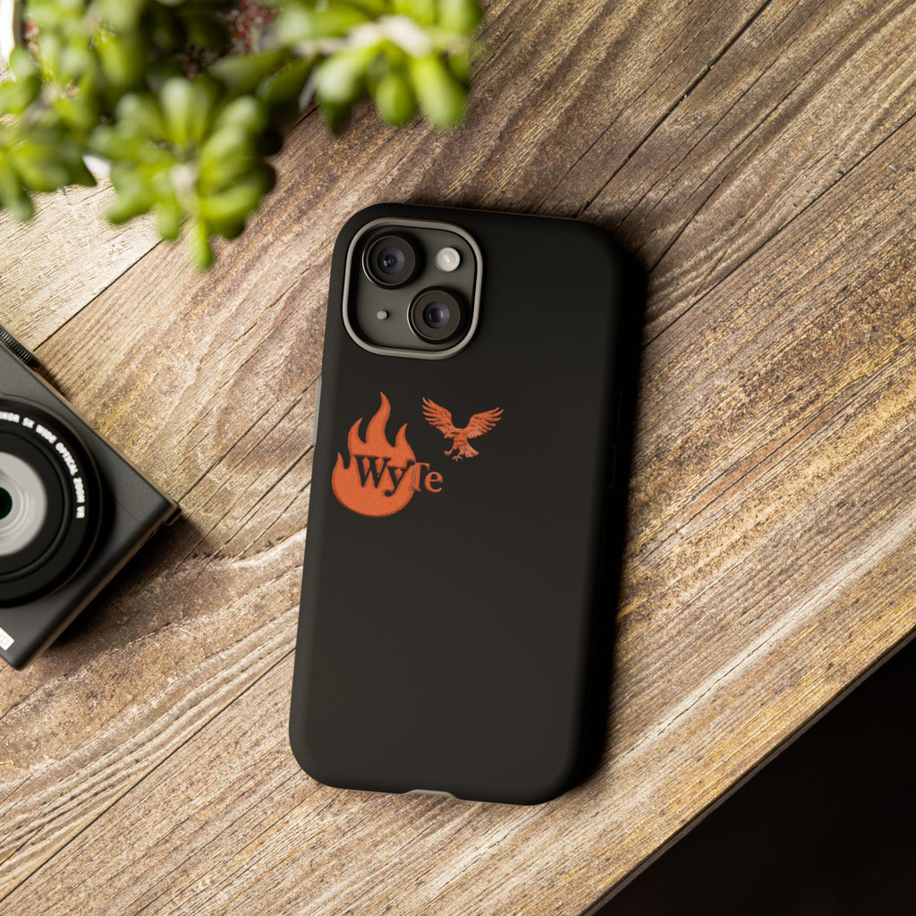 Iphone Case - Orange WyTe Flame & Eagle Logo Protective Cover Feuer/Adler/Handy Hülle