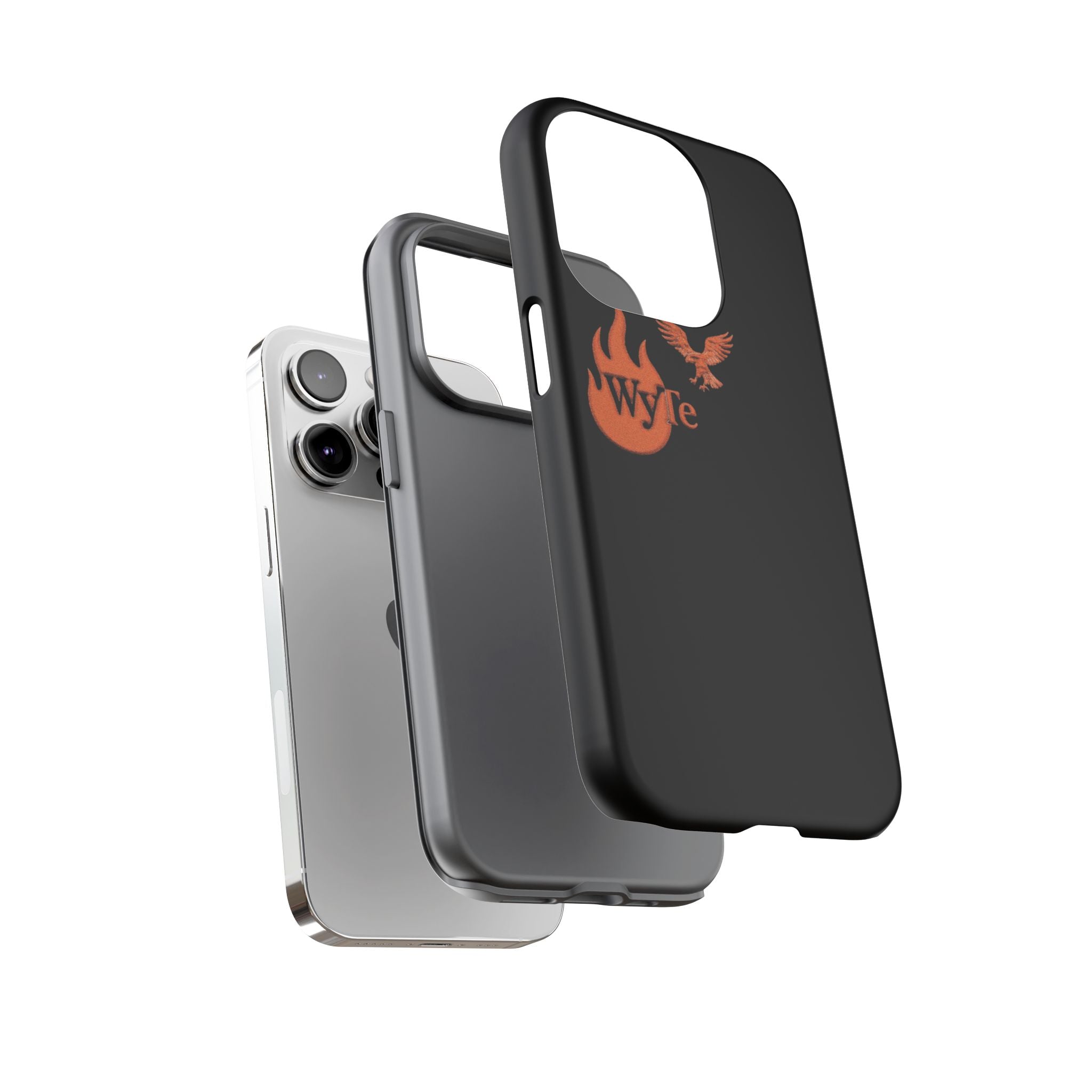 Iphone Case - Orange WyTe Flame & Eagle Logo Protective Cover Feuer/Adler/Handy Hülle