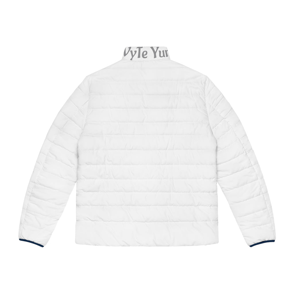 Men's White Quilted Puffer Jacket — Lightweight Insulated Outerwear