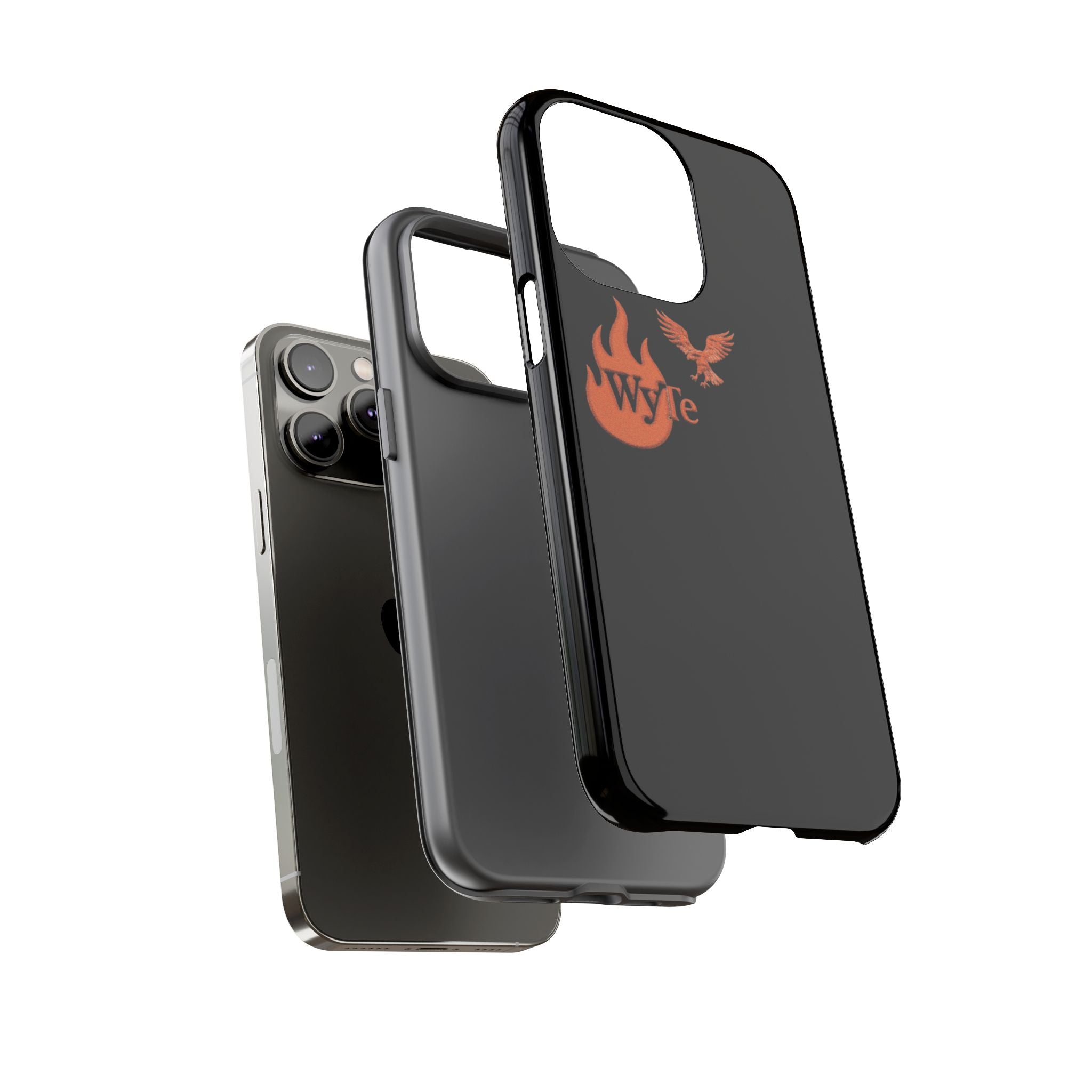 Iphone Case - Orange WyTe Flame & Eagle Logo Protective Cover Feuer/Adler/Handy Hülle