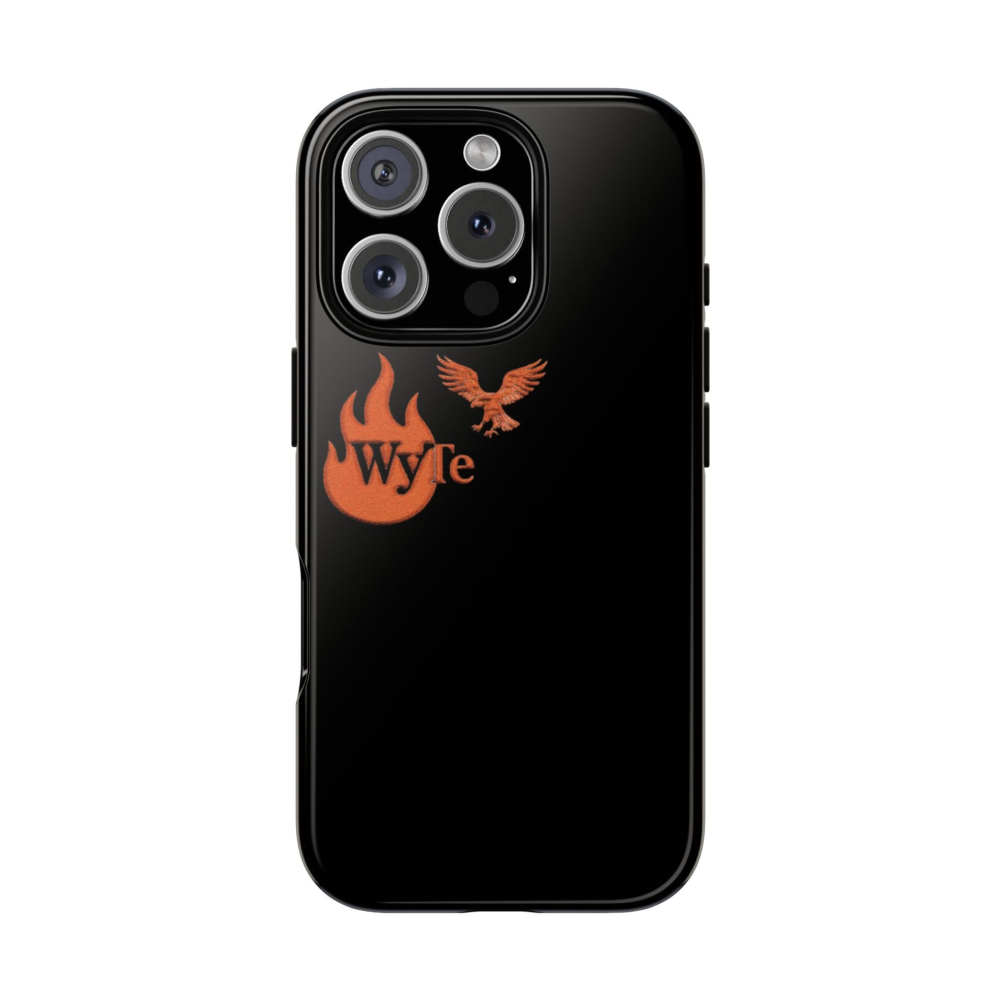 Iphone Case - Orange WyTe Flame & Eagle Logo Protective Cover Feuer/Adler/Handy Hülle