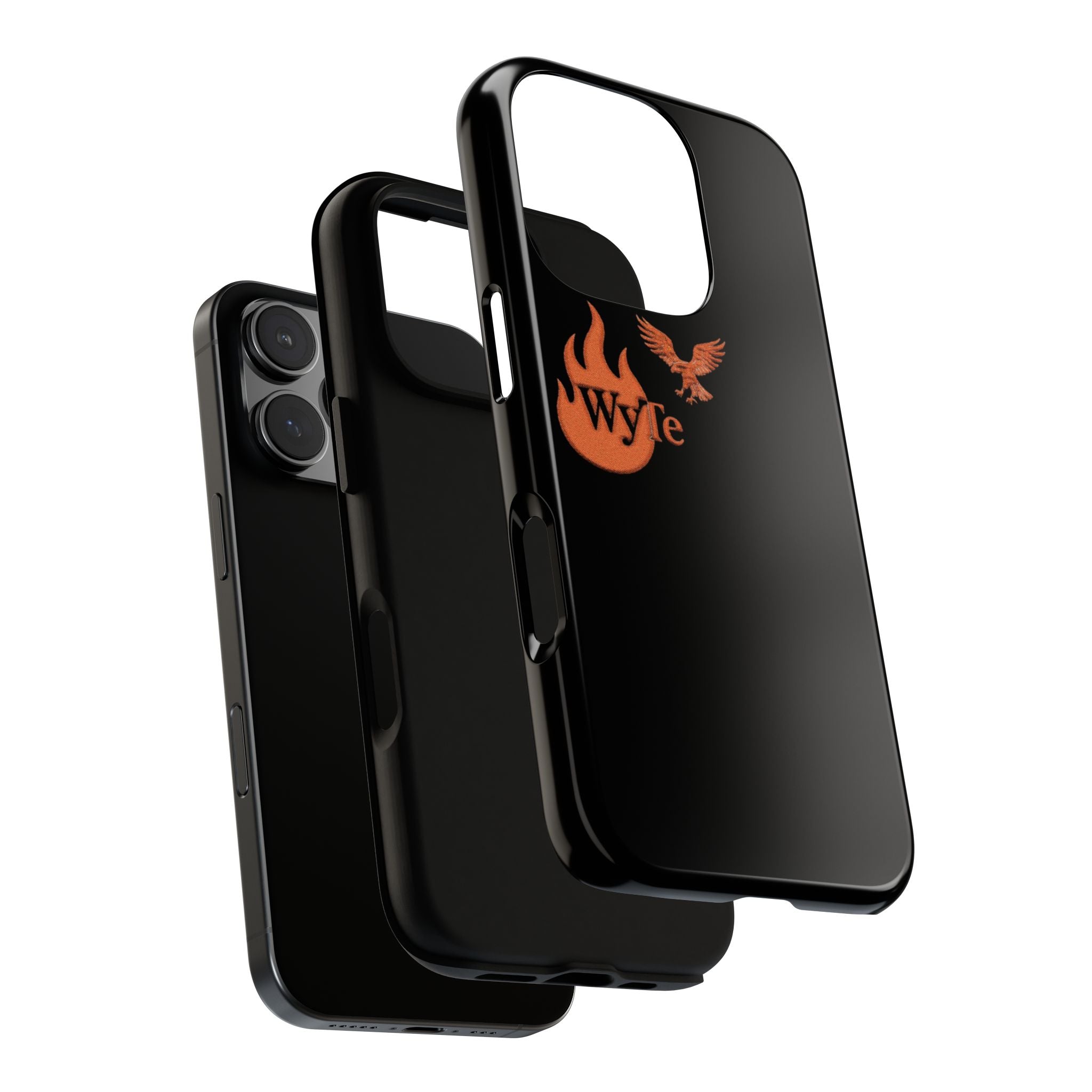 Iphone Case - Orange WyTe Flame & Eagle Logo Protective Cover Feuer/Adler/Handy Hülle