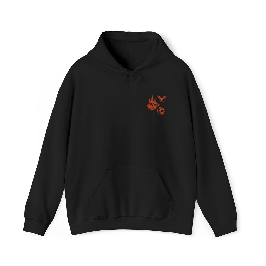 WyTe Flame & Eagle Soccer Hoodie-KaputzenPullover/Flamme/Adler/Fußball/orange/gemütlich&warm Deutschland
