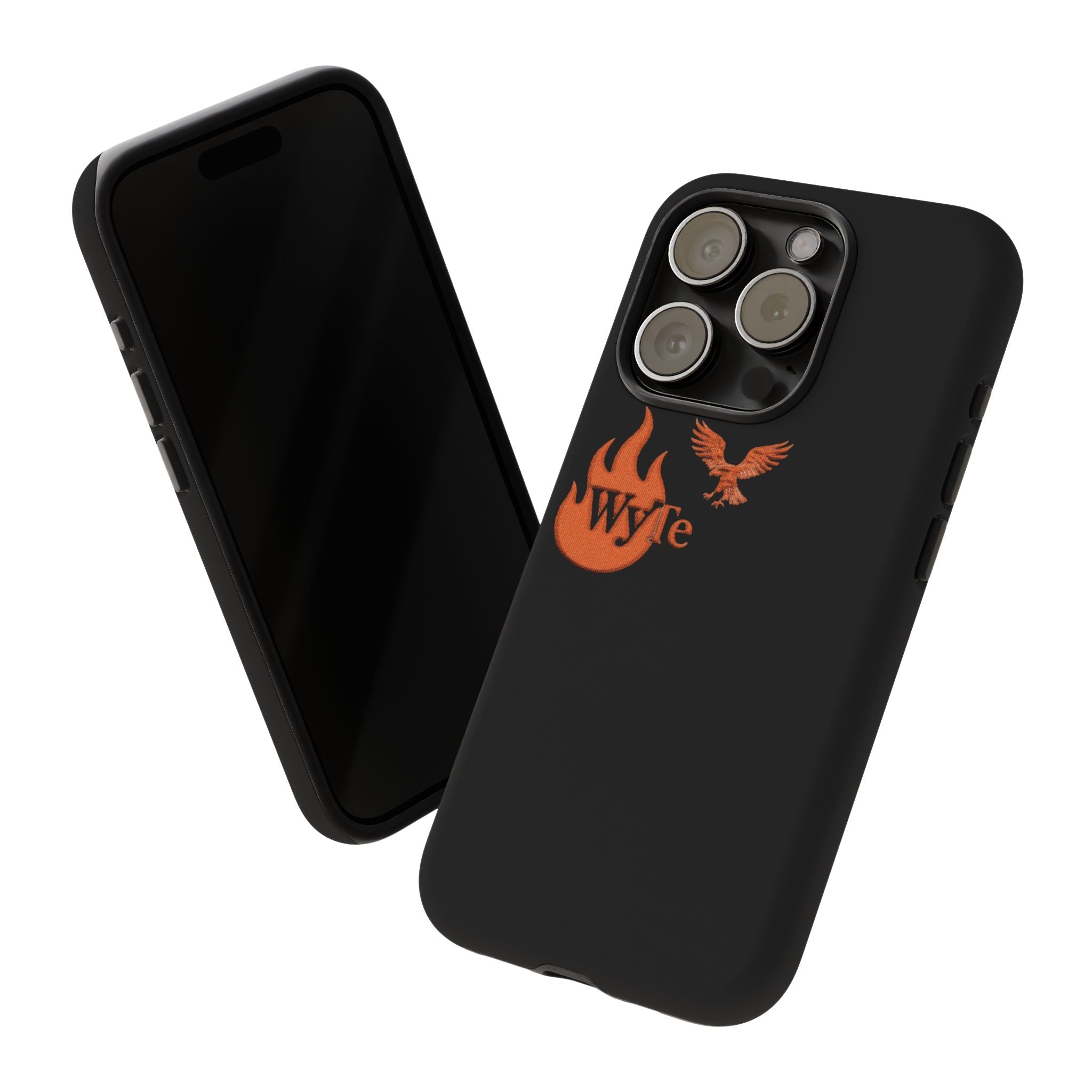 Iphone Case - Orange WyTe Flame & Eagle Logo Protective Cover Feuer/Adler/Handy Hülle
