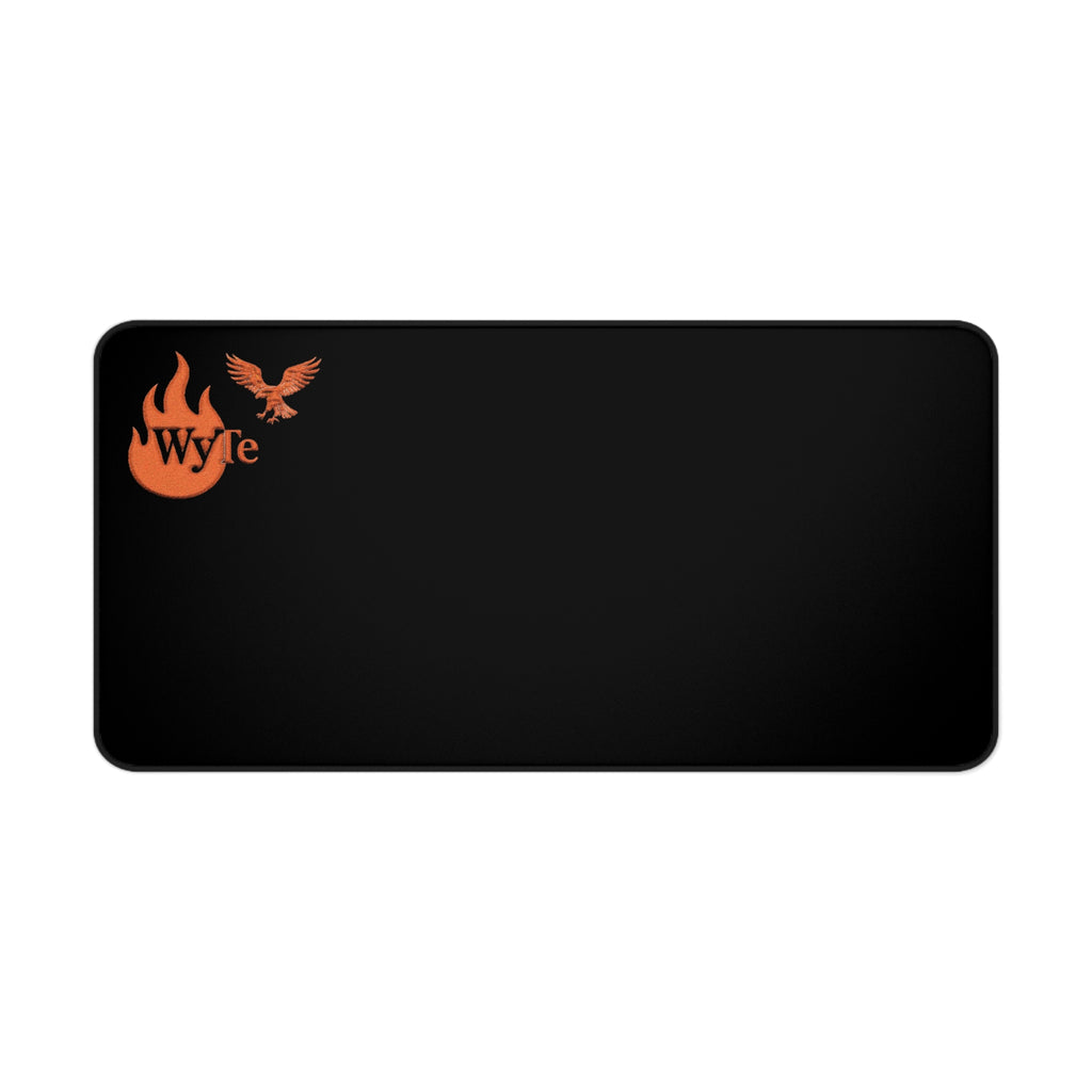 WyTe Flame & Eagle Black Desk Mat — Large Gaming/Office Mousepad