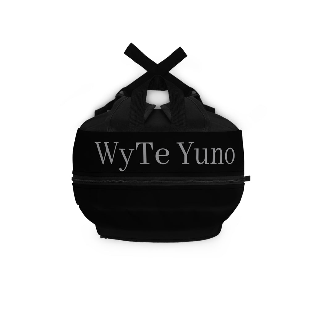 WyTe Logo Black Backpack — Minimalist Everyday School & Travel Bag
