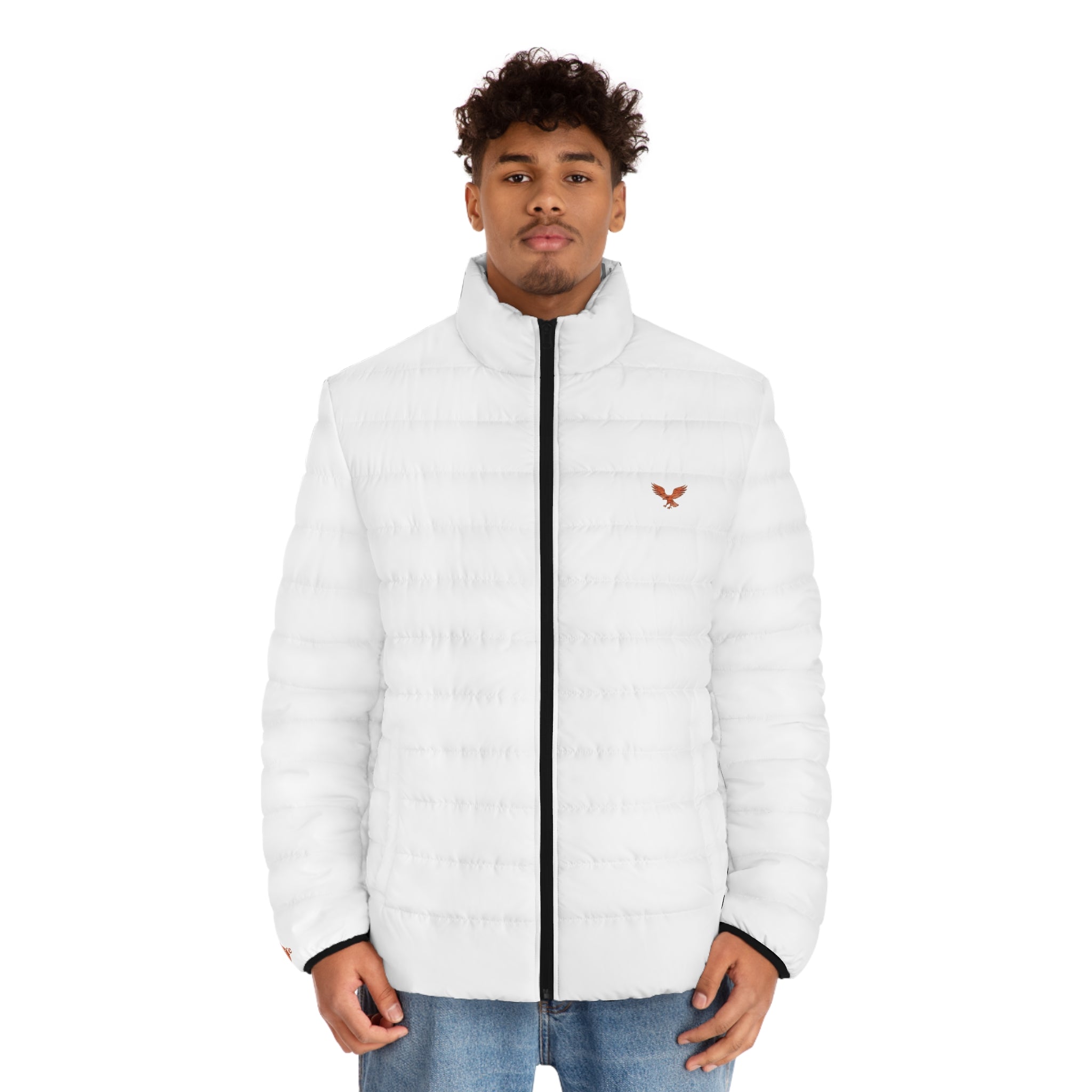 Men's White Quilted Puffer Jacket — Lightweight Insulated Outerwear