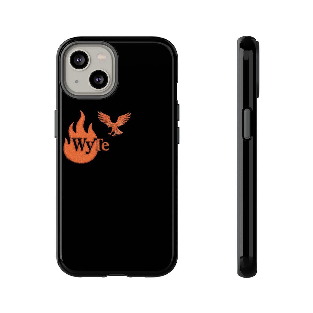 Iphone Case - Orange WyTe Flame & Eagle Logo Protective Cover Feuer/Adler/Handy Hülle