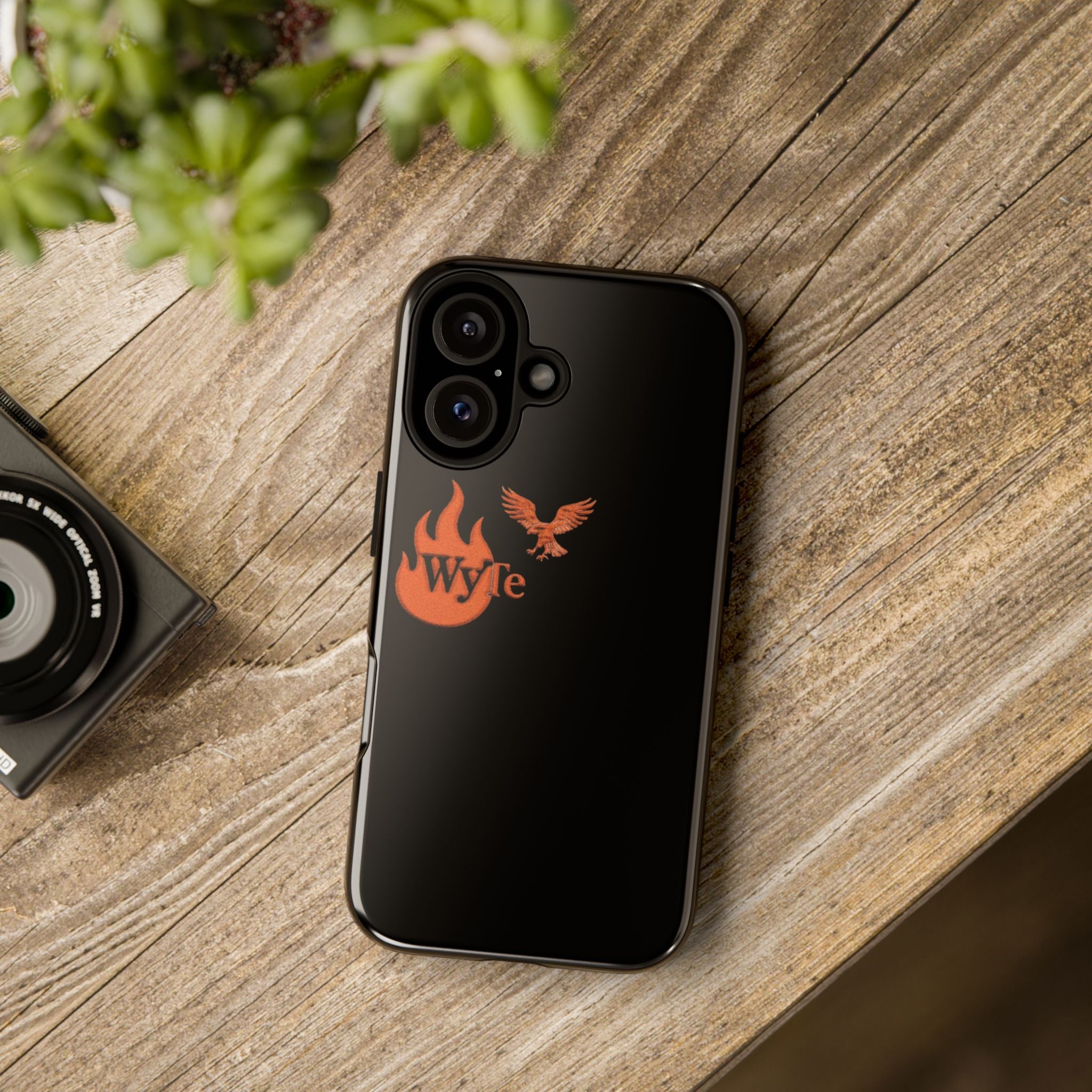 Iphone Case - Orange WyTe Flame & Eagle Logo Protective Cover Feuer/Adler/Handy Hülle
