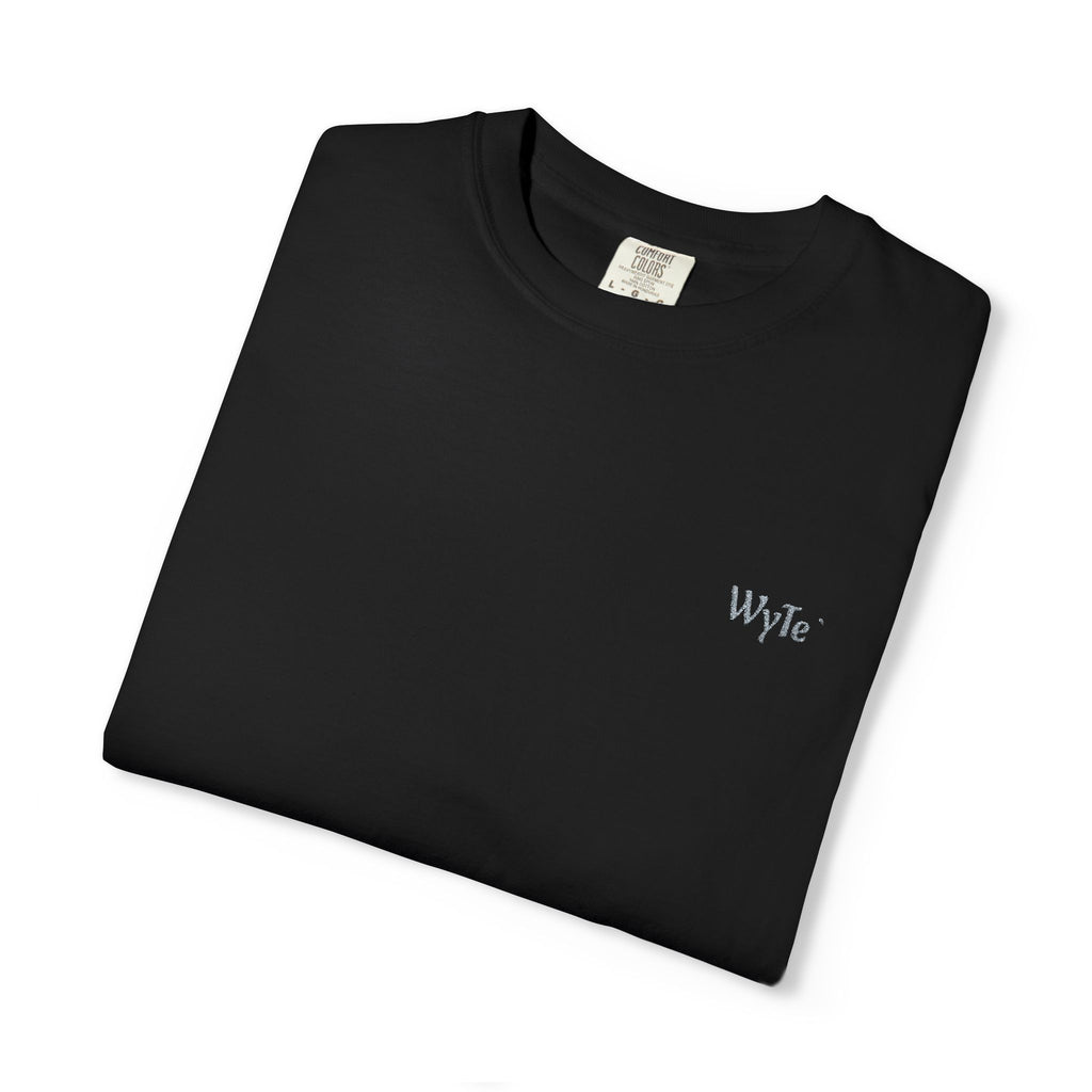Minimal WyTe` Tee with Small Chest Script Logo — Casual Everyday T-Shirt