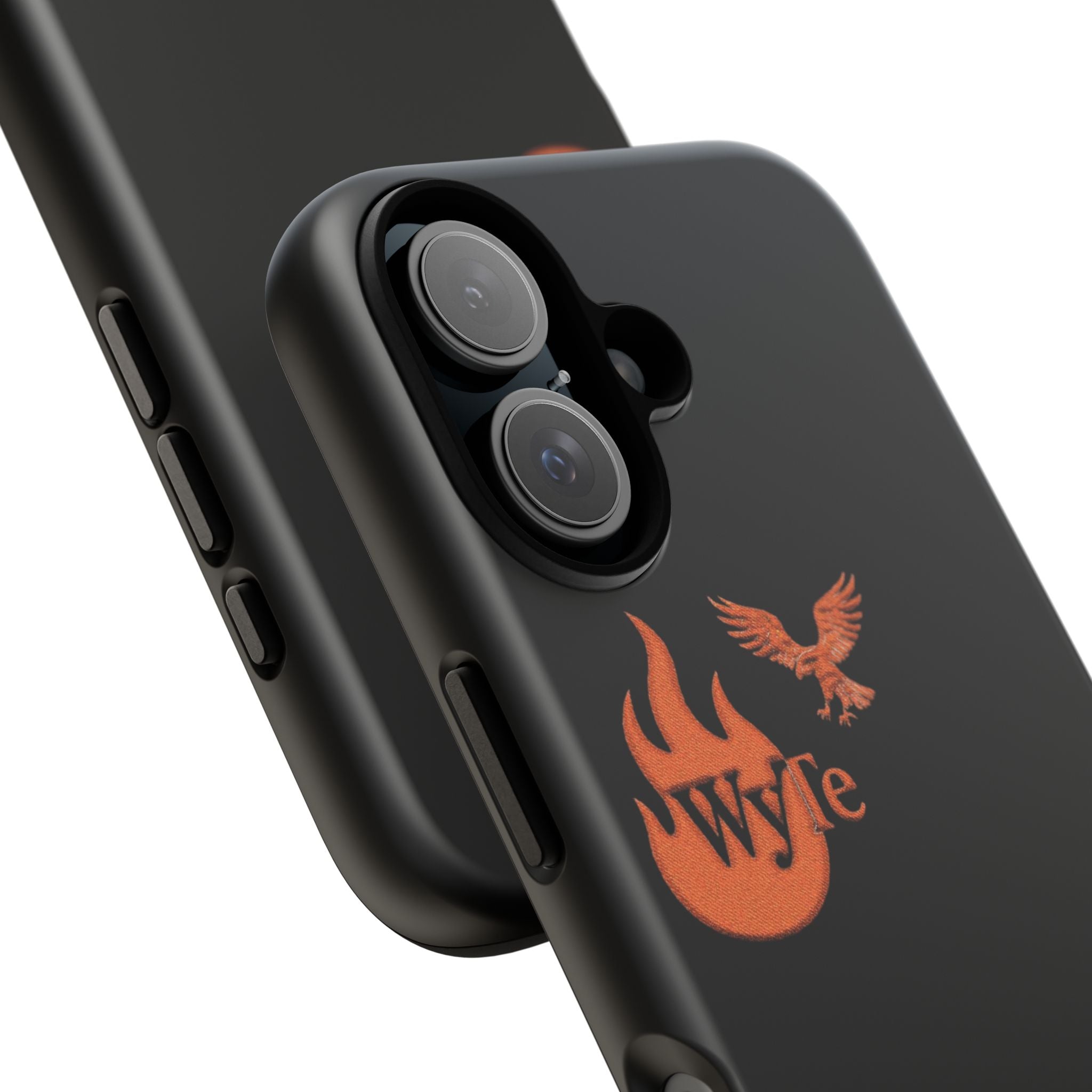 Iphone Case - Orange WyTe Flame & Eagle Logo Protective Cover Feuer/Adler/Handy Hülle