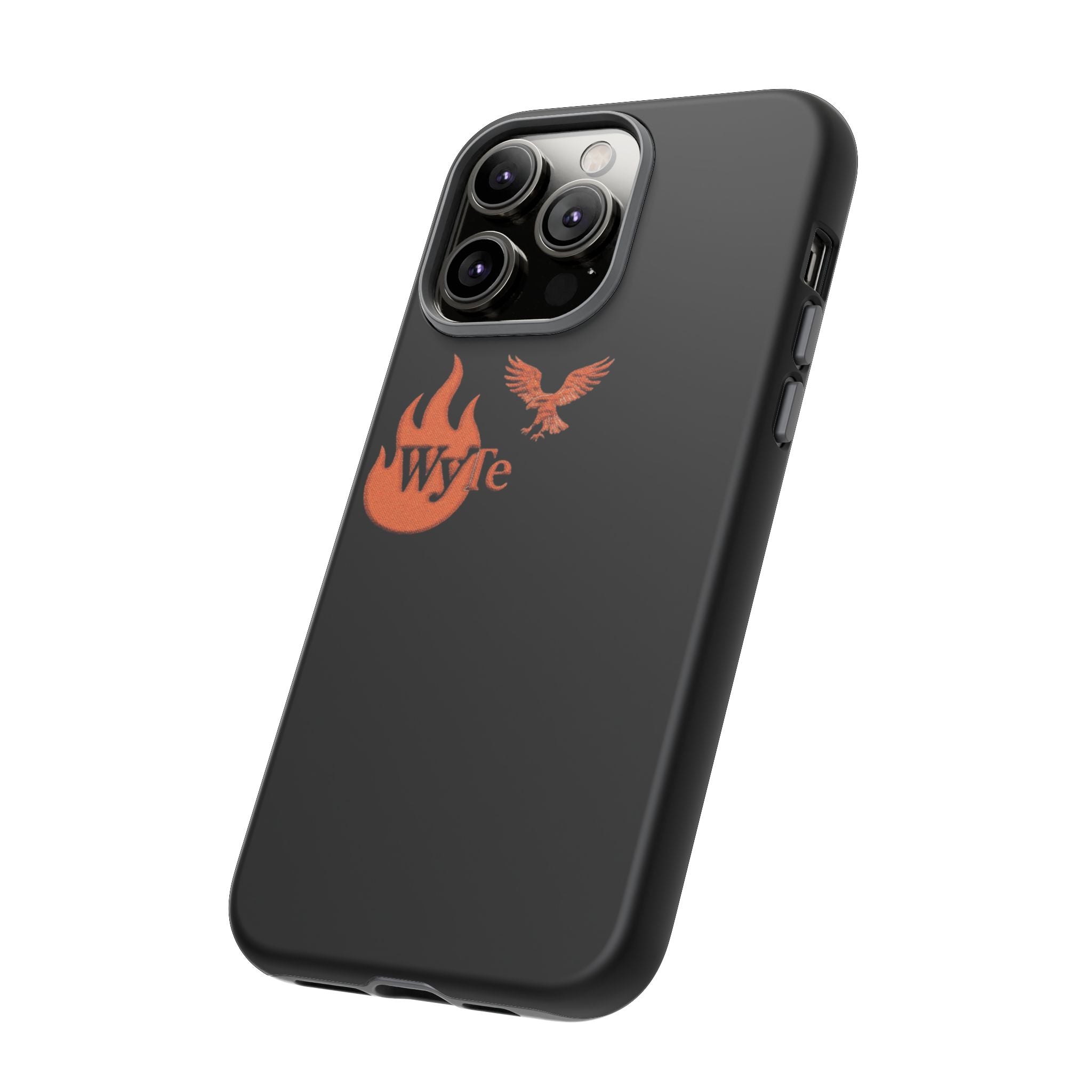 Iphone Case - Orange WyTe Flame & Eagle Logo Protective Cover Feuer/Adler/Handy Hülle