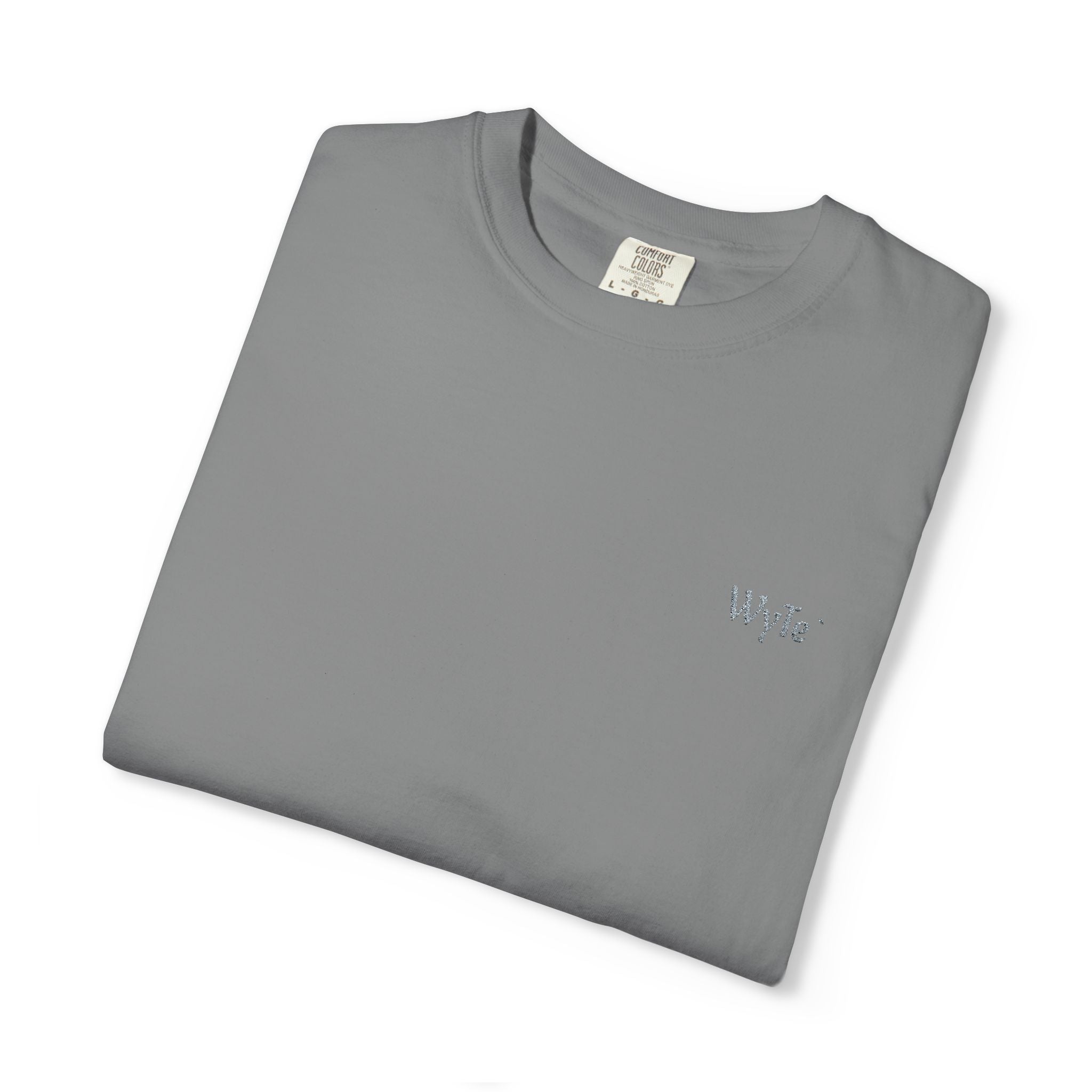 Minimal WyTe` Tee with Small Chest Script Logo — Casual Everyday T-Shirt