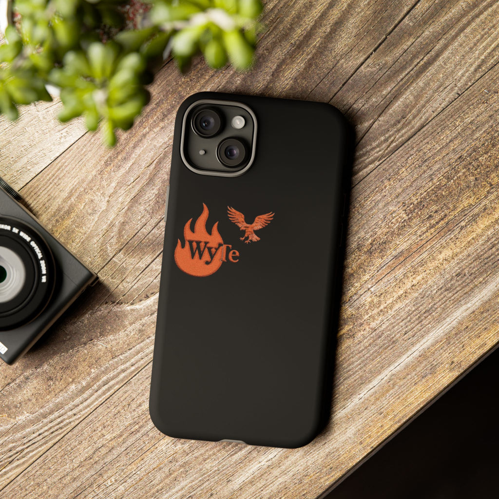 Iphone Case - Orange WyTe Flame & Eagle Logo Protective Cover Feuer/Adler/Handy Hülle
