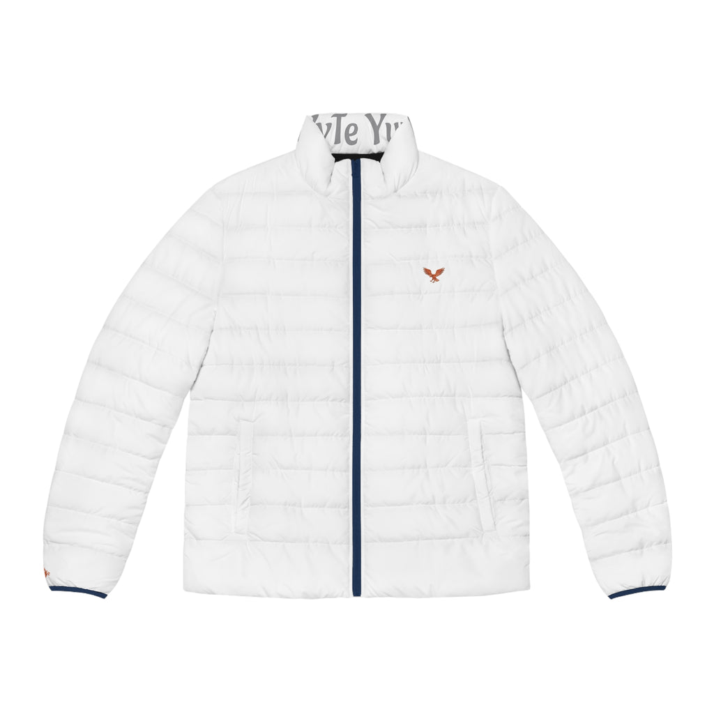 Men's White Quilted Puffer Jacket — Lightweight Insulated Outerwear