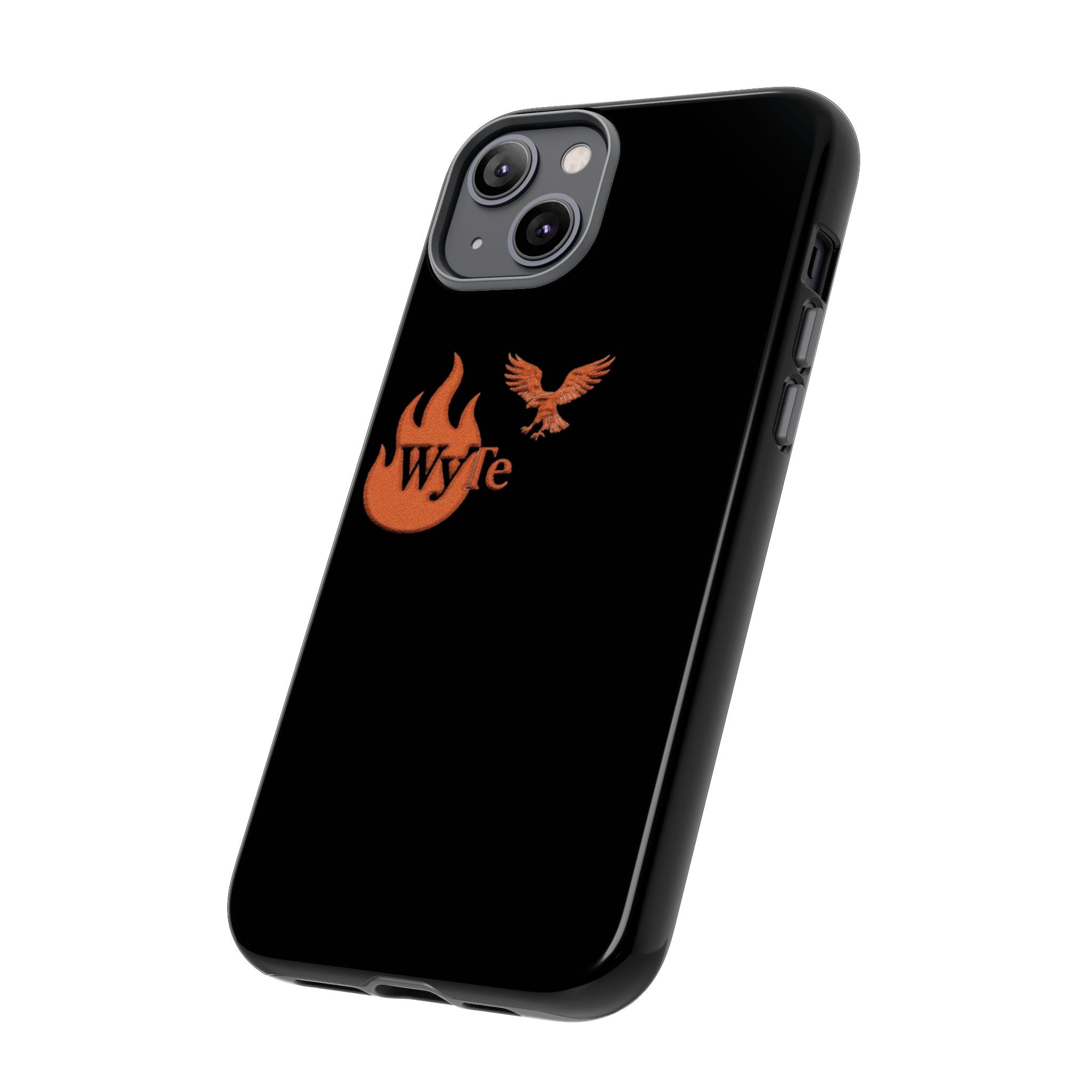 Iphone Case - Orange WyTe Flame & Eagle Logo Protective Cover Feuer/Adler/Handy Hülle