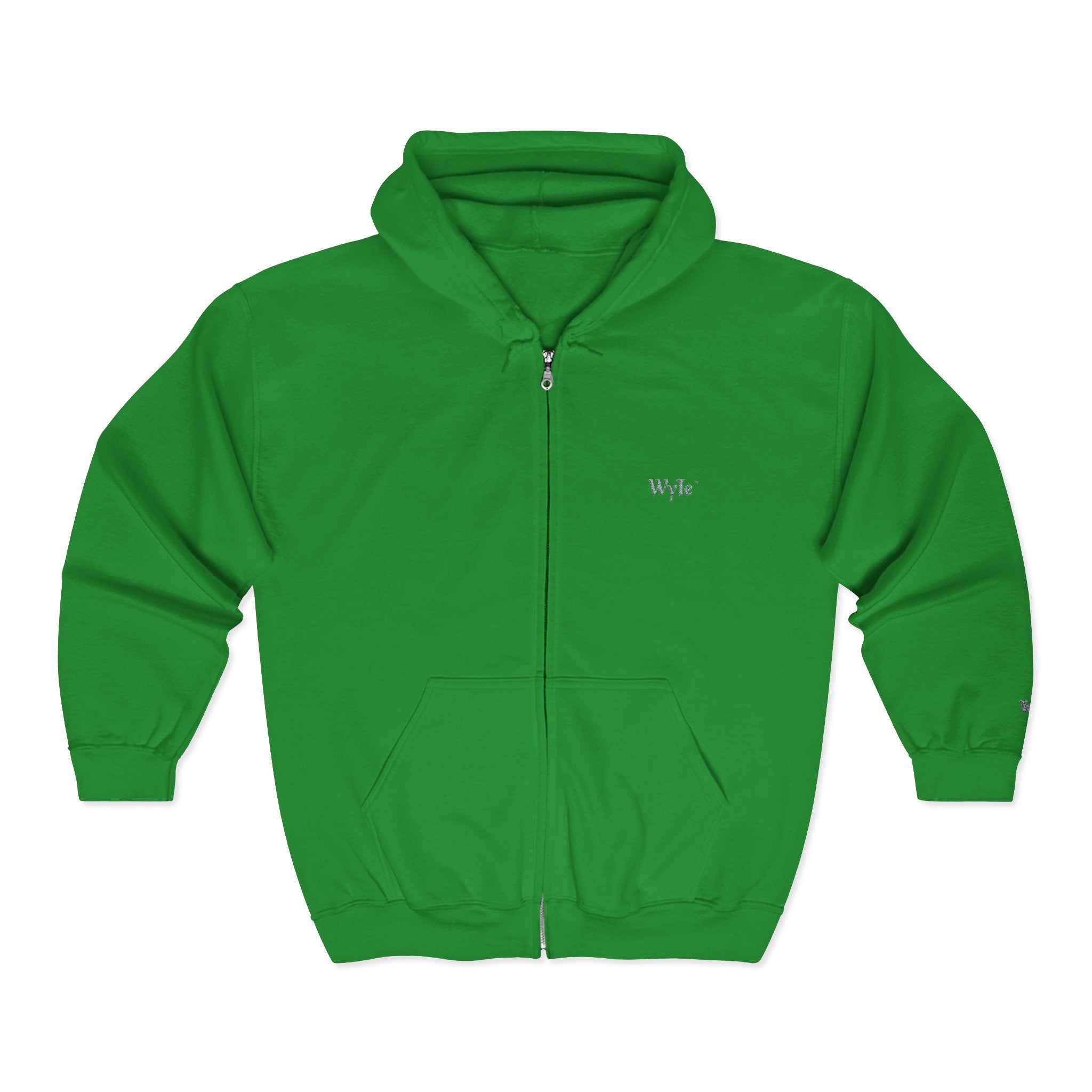 WyTe` Yuno` Classic Full-Zip Hoodie — Minimal Embroidered ' Chest Sweatshirt