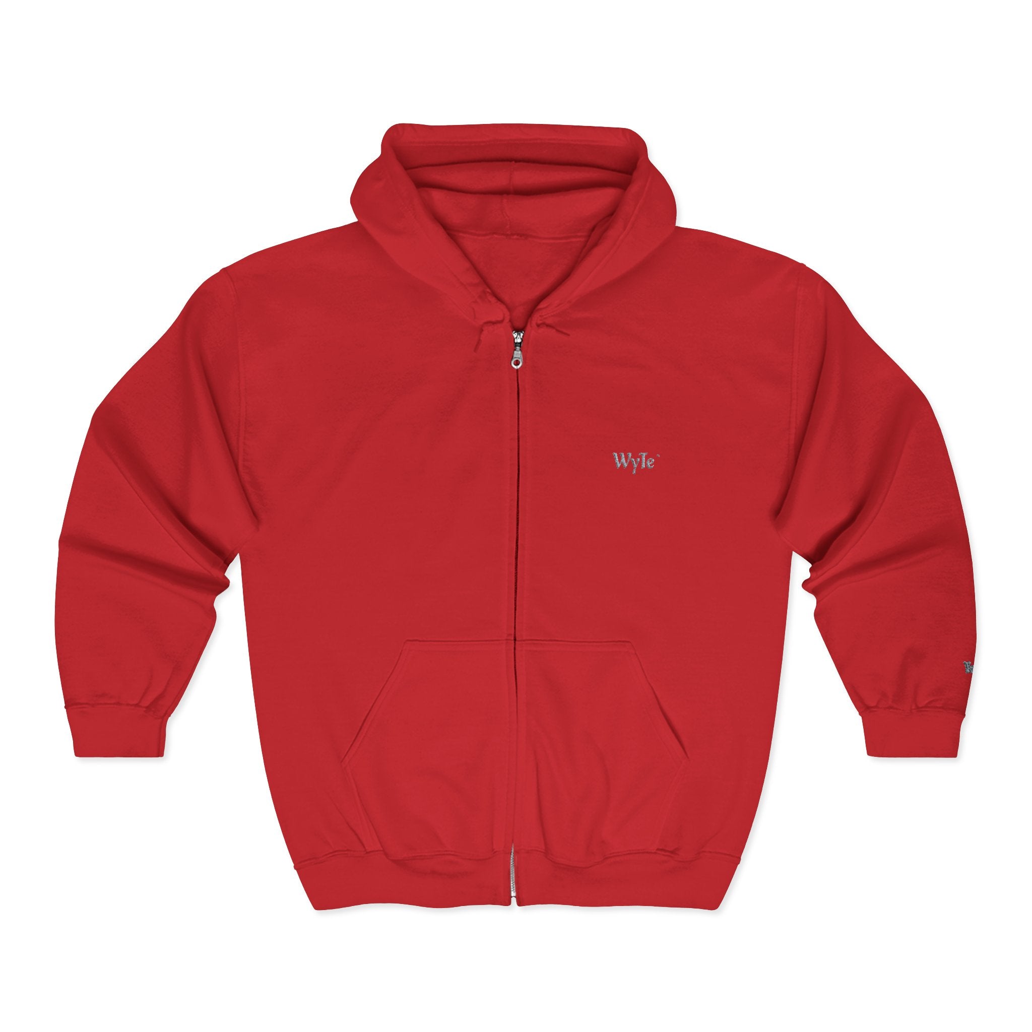 WyTe` Yuno` Classic Full-Zip Hoodie — Minimal Embroidered ' Chest Sweatshirt