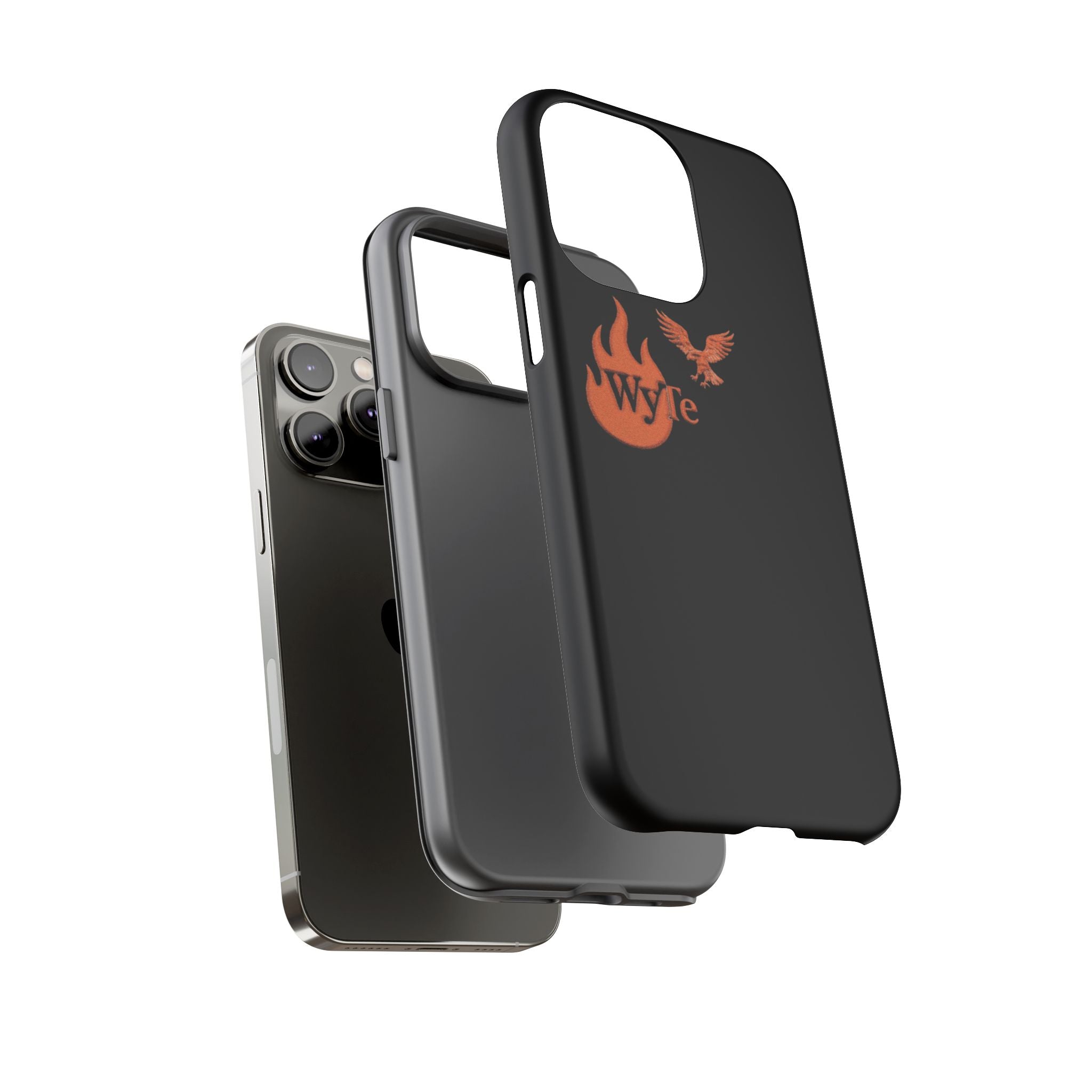 Iphone Case - Orange WyTe Flame & Eagle Logo Protective Cover Feuer/Adler/Handy Hülle