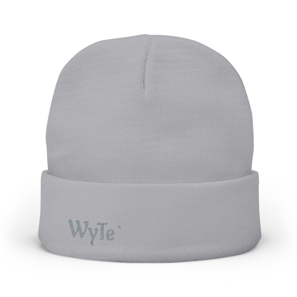 Embroidered 'WyTe' Knit Beanie – Cozy Winter Hat