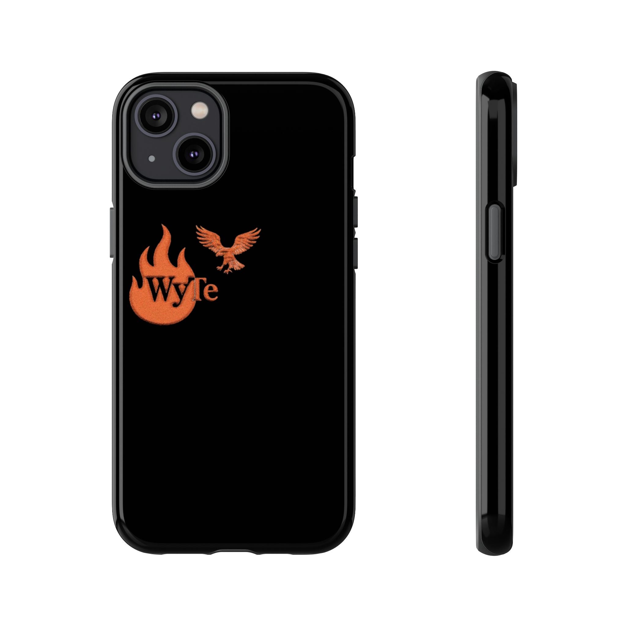 Iphone Case - Orange WyTe Flame & Eagle Logo Protective Cover Feuer/Adler/Handy Hülle